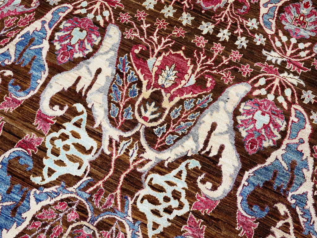8x10 Ft Brown Bidjar Rug - Hand Knotted Oriental Rug