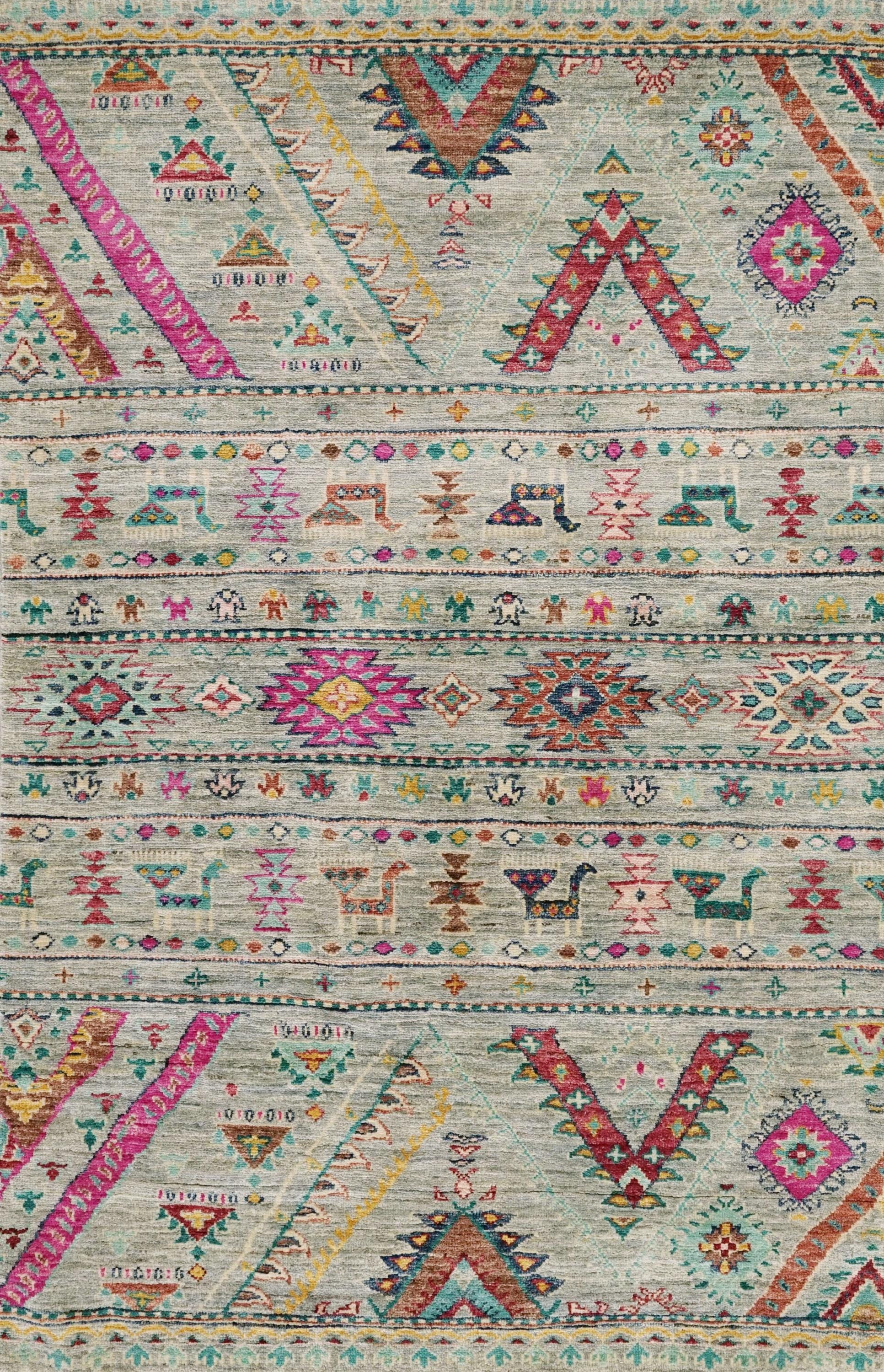 3x5 Ft Cyran Khorjin Rug - Traditional Tribal Design