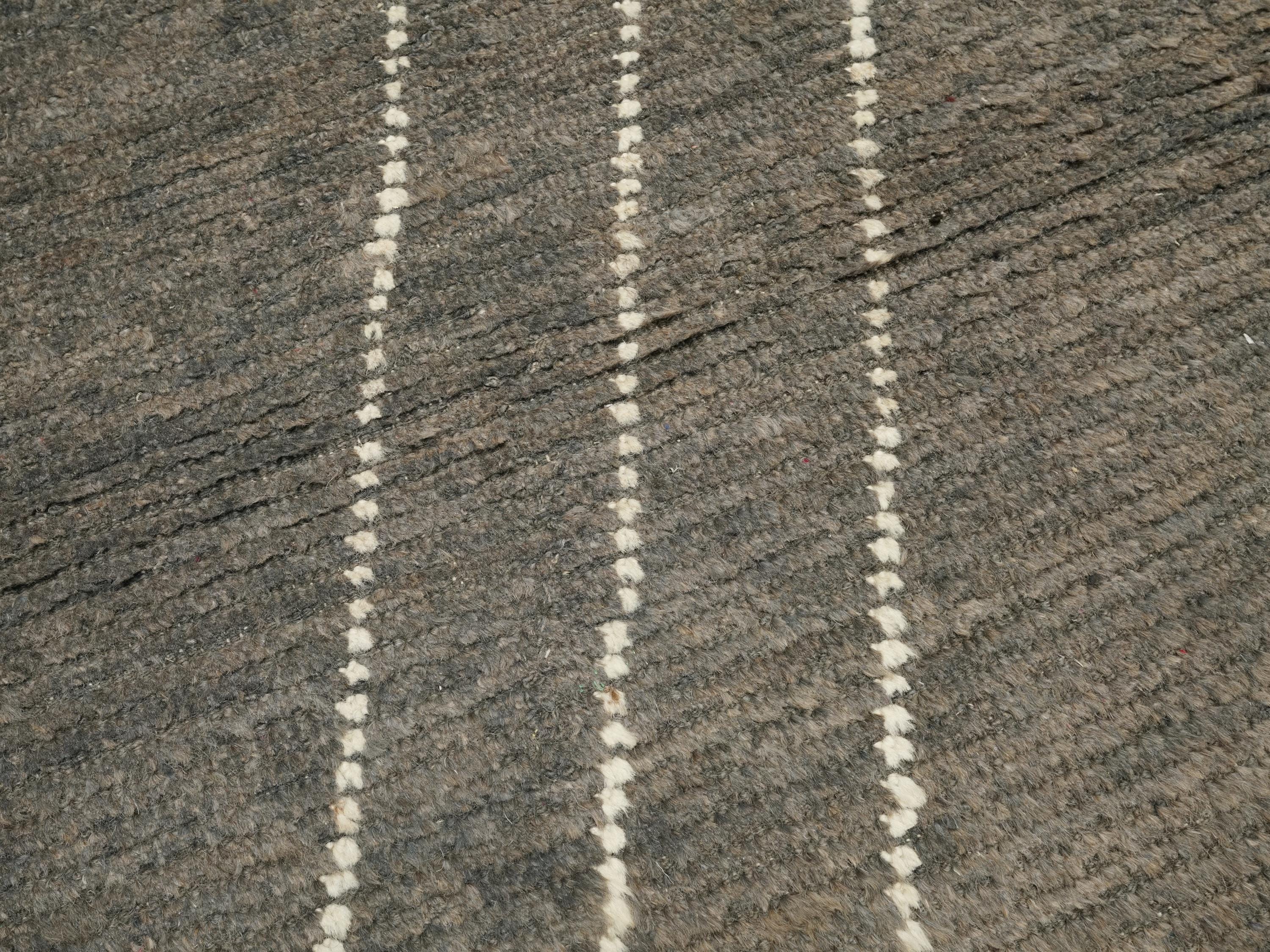 16 Ft Black Moroccan Runner Rug - Afghan Handmade Hallway Rug