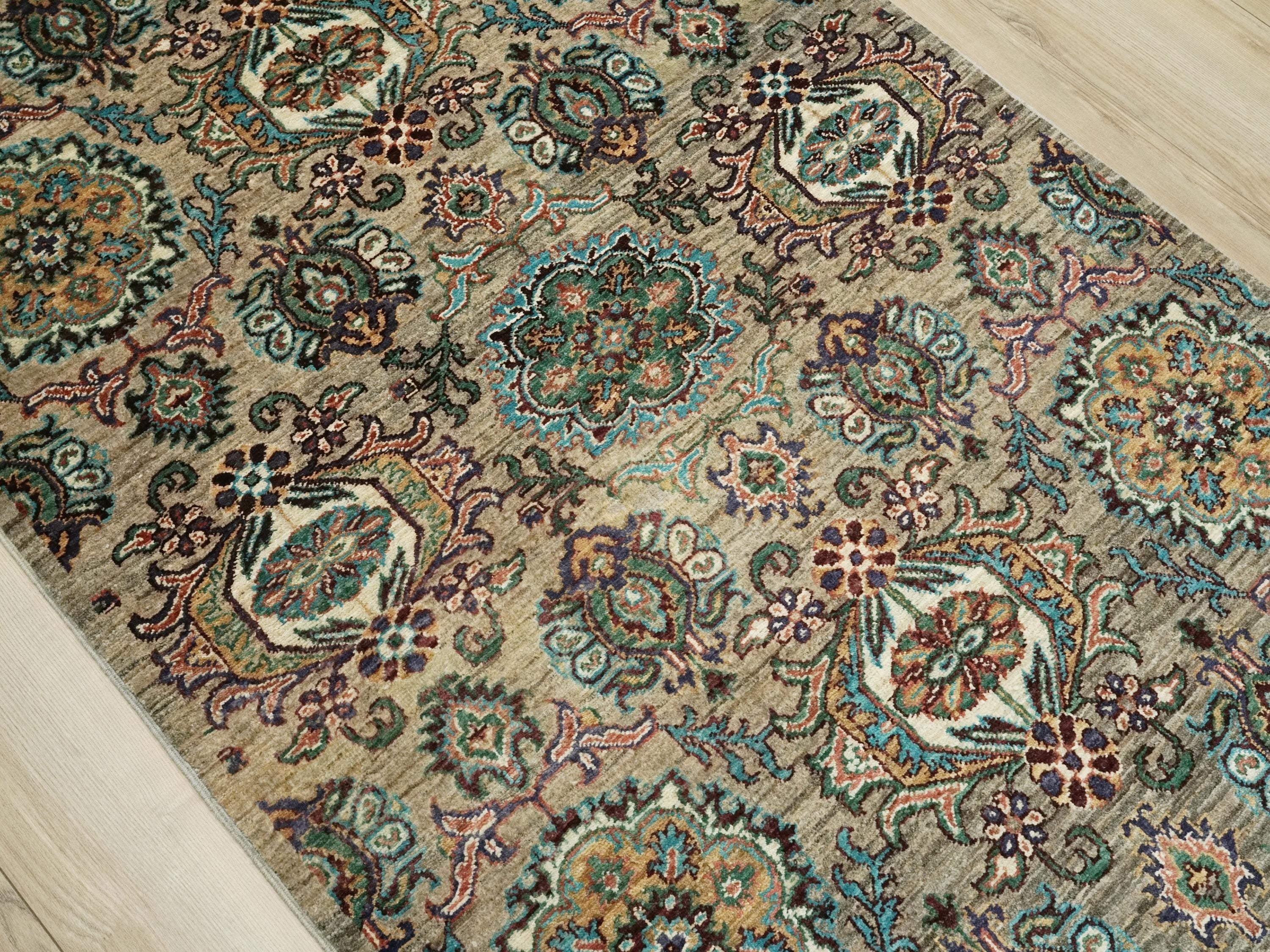 3x5 Ft Green Serapi Rug - Oriental Wool Rug