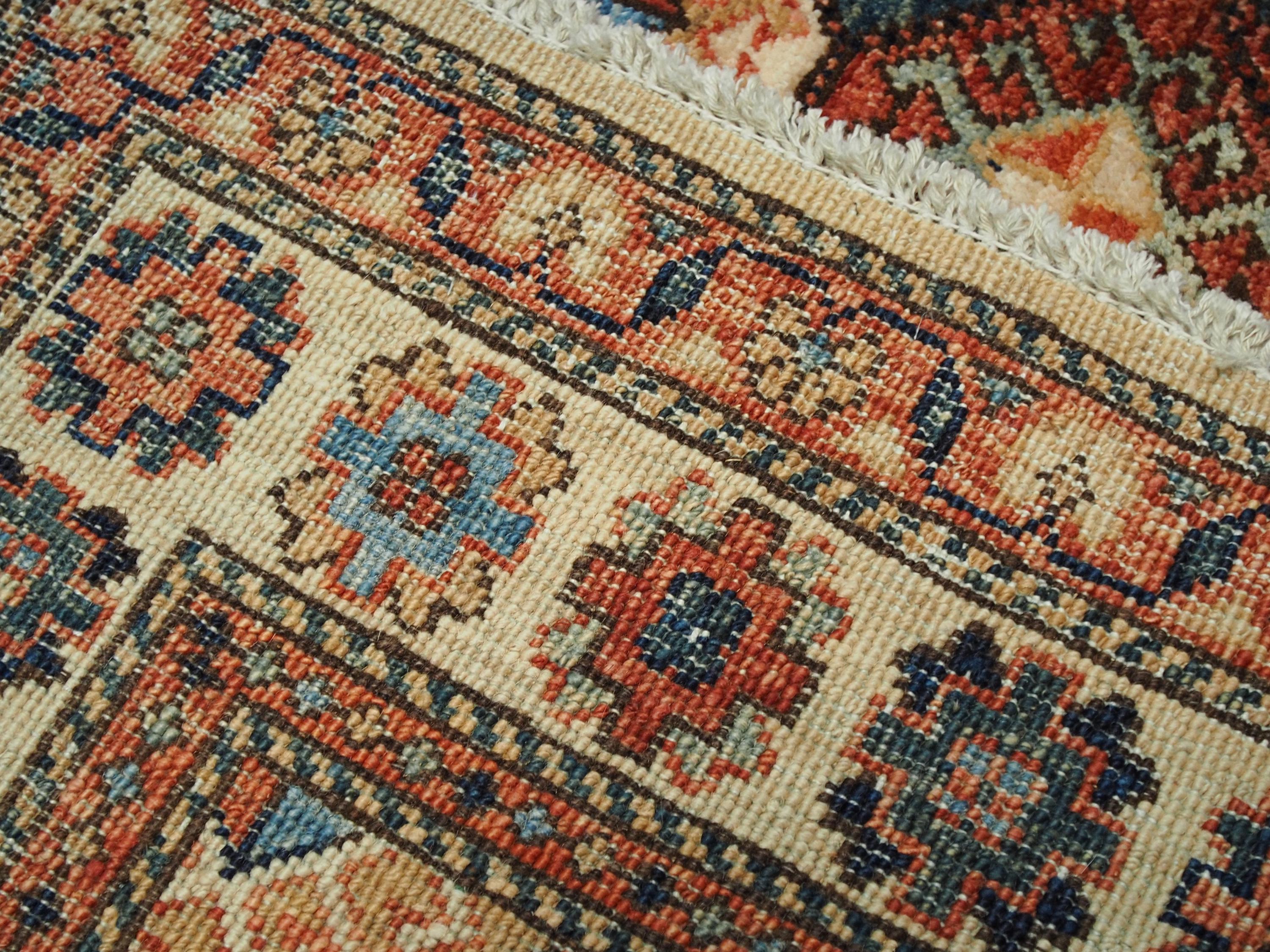 3x5 Ft Orange Heriz Rug - Oriental Accent Rug