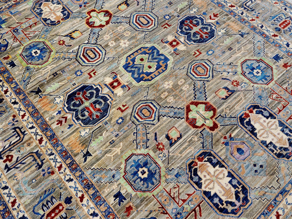 8x10 Ft Brown Heriz Rug - Hand Knotted Oriental Area Rug