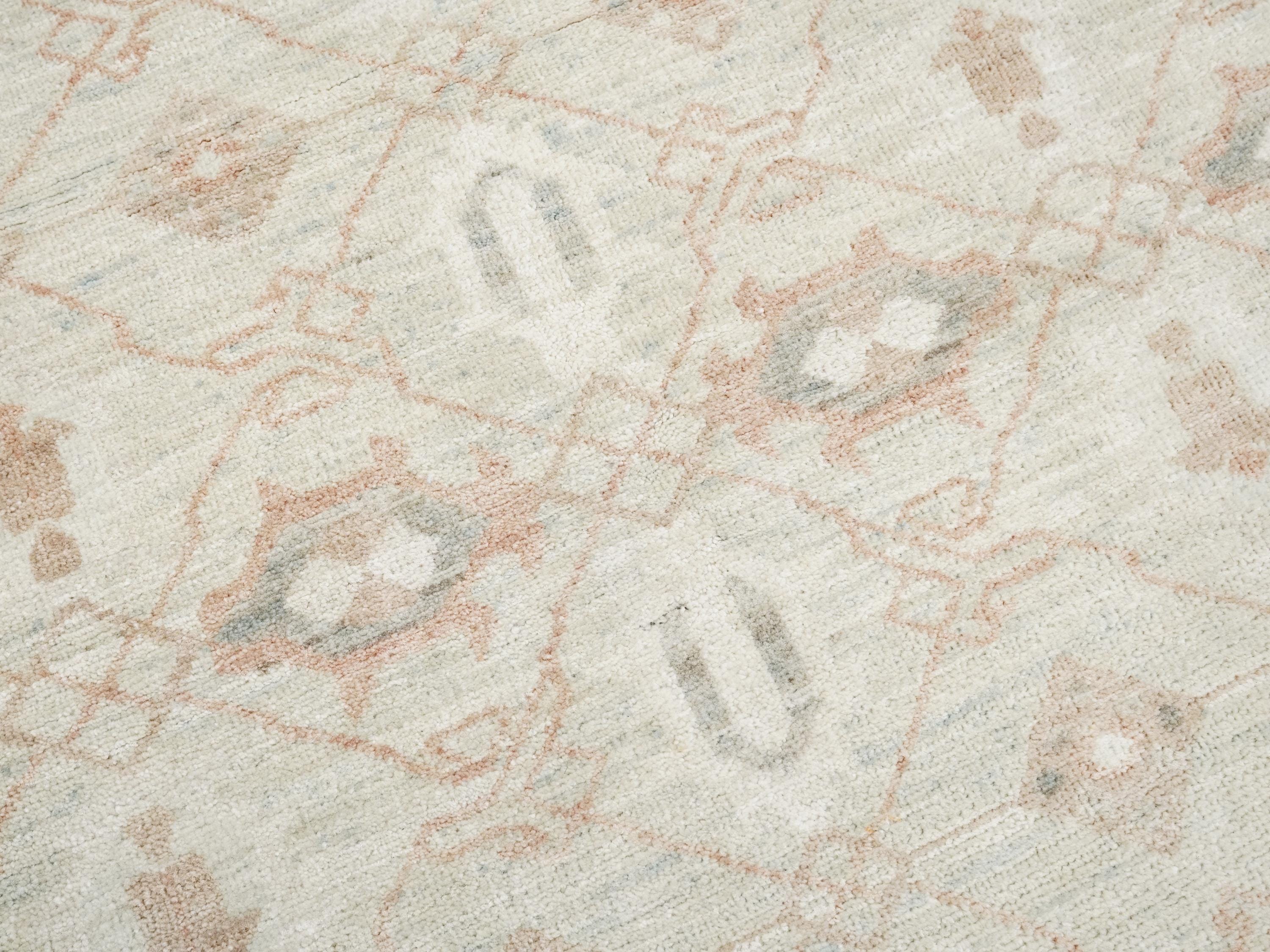 4x6 Ft Beige Heriz Rug - Handmade Vintage Oriental Rug