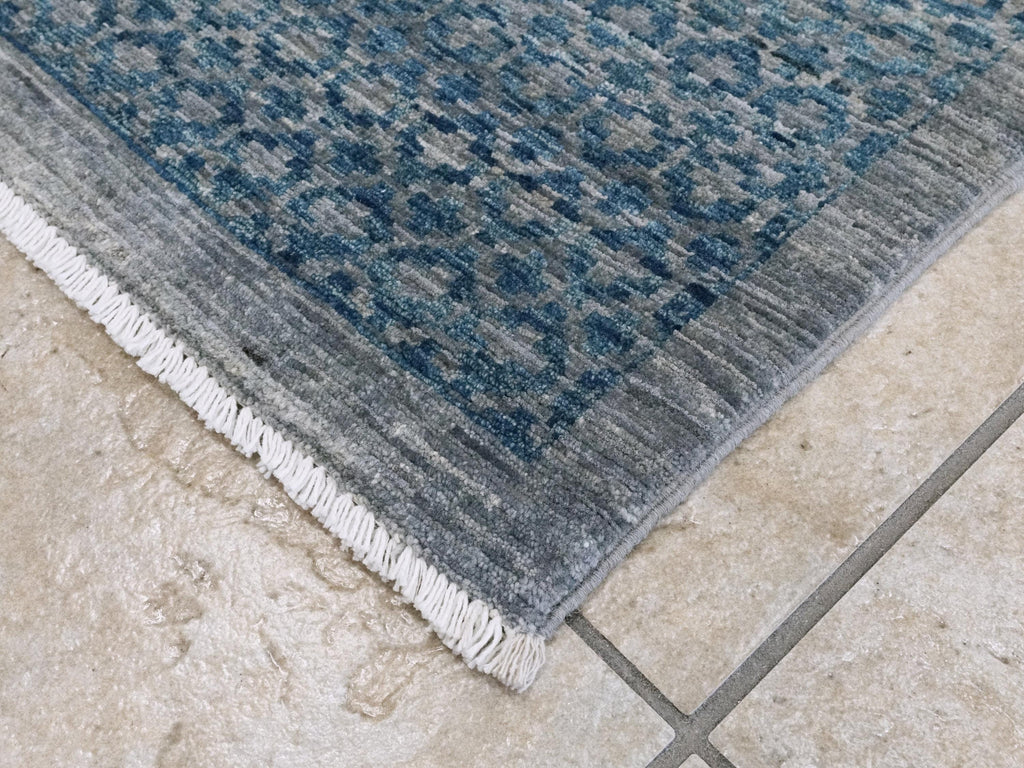 6x9 Ft Blue Gabbeh Rug - Afghan Wool Area Rug