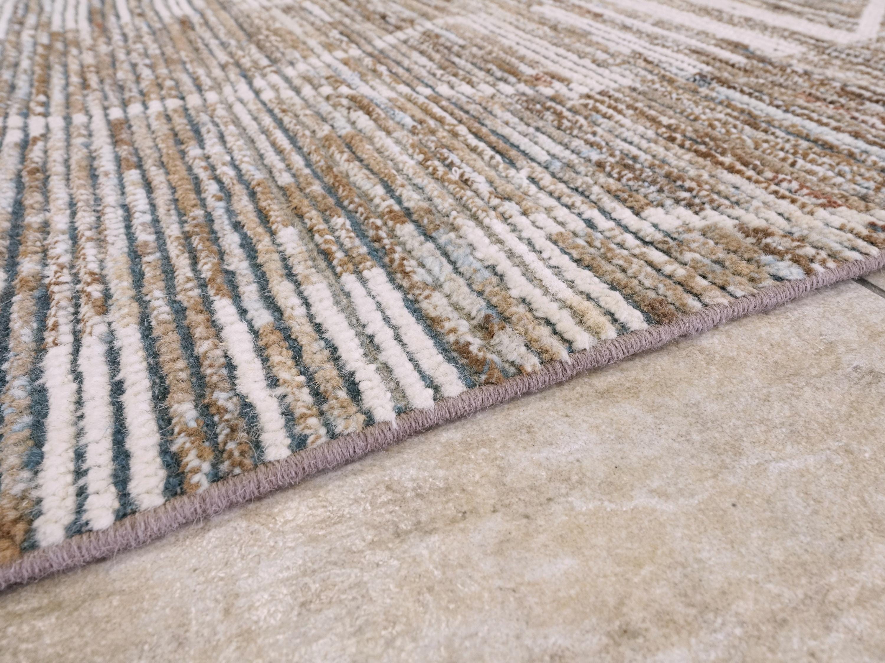 9x12 Ft Brown Moroccan Rug - Area Rug - Contemporary Design