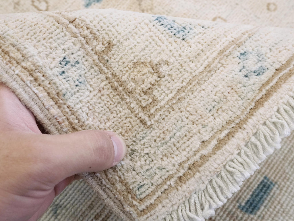5x8 Ft Handmade Serapi Wool Rug - Beige Vintage Area Rug