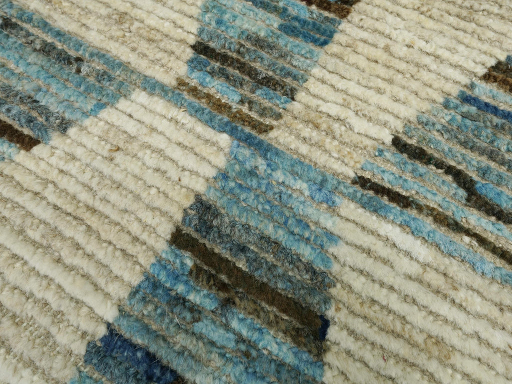 3x5 Ft Blue Moroccan Rug - Hand Knotted Area Rug