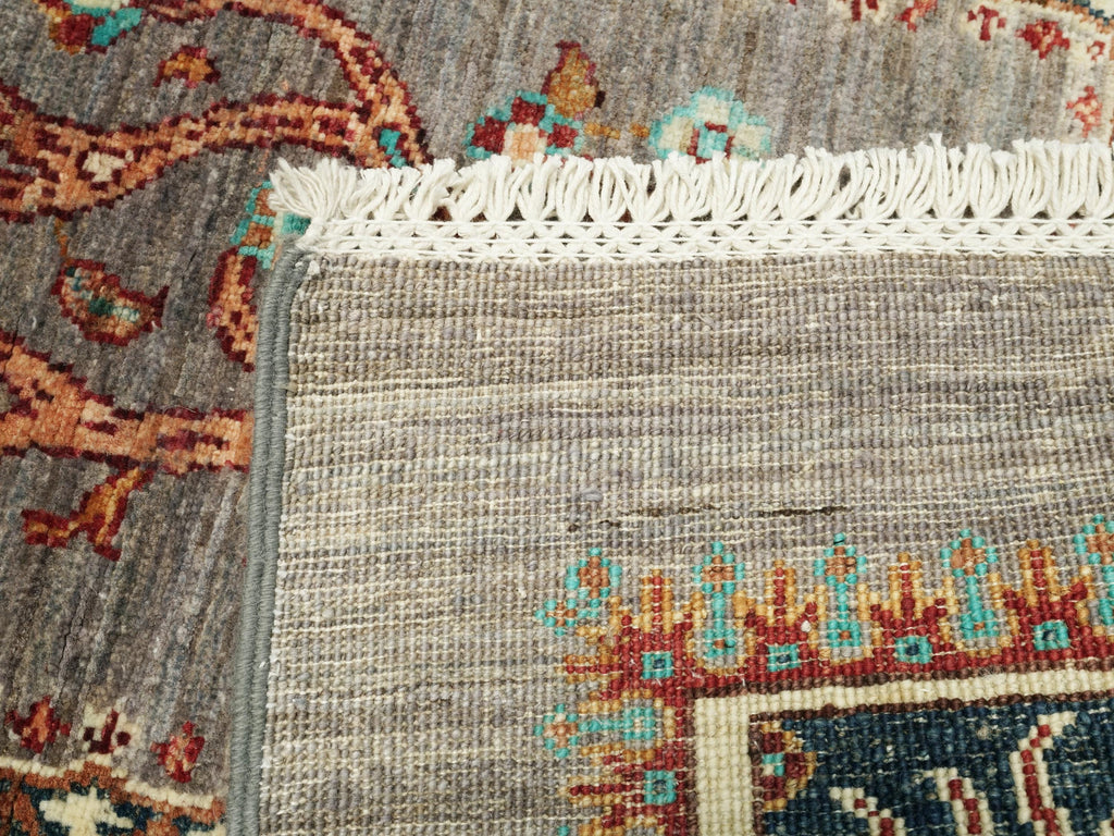 3x5 Ft Gray Gabbeh Rug - Afghan Wool Oriental Rug