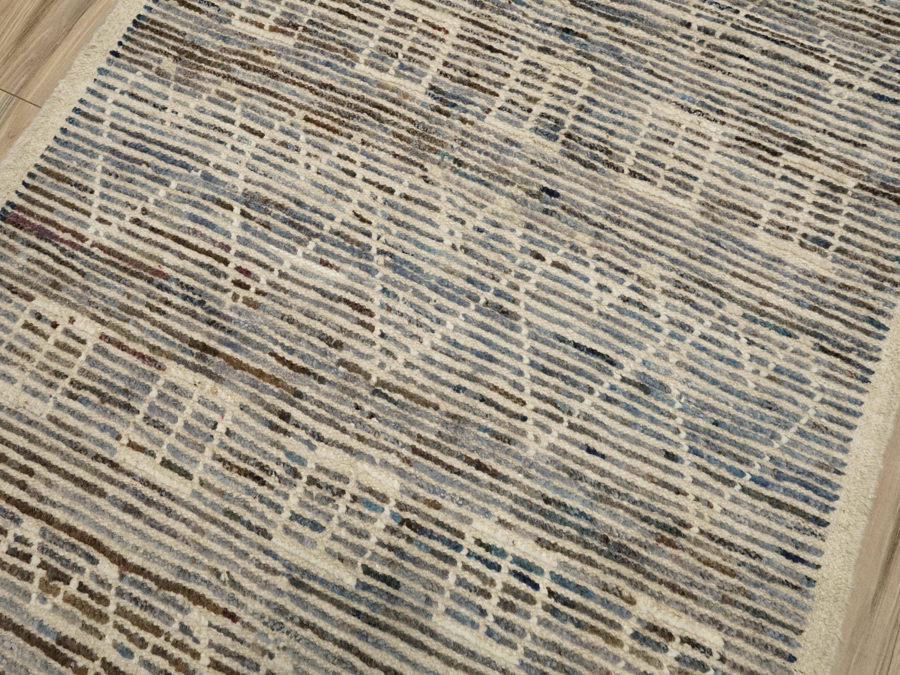 10 Ft Blue Moroccan Runner Rug - Afghan Wool Rug