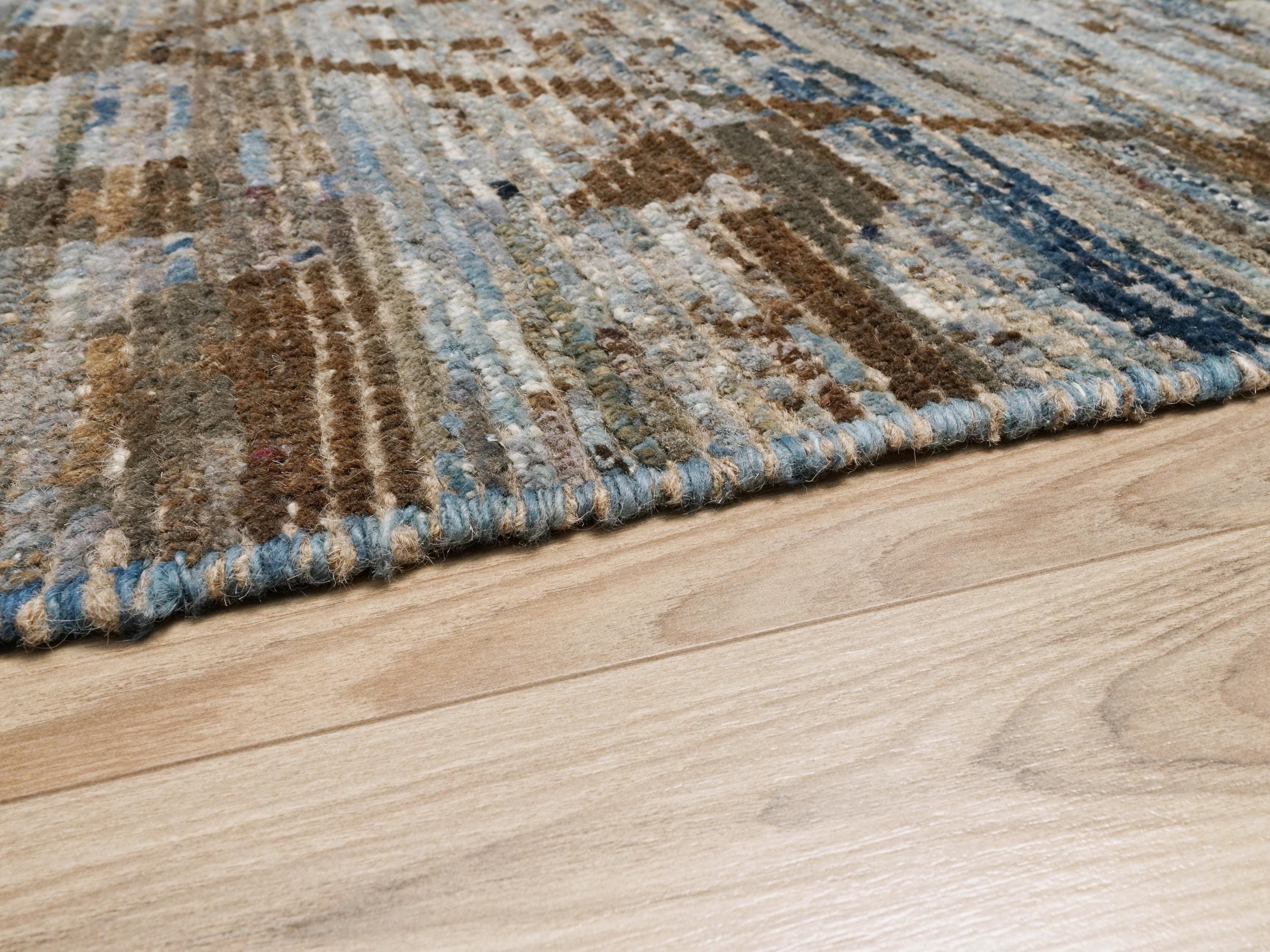 6x9 Ft Blue Moroccan Rug - Afghan Handmade Area Rug