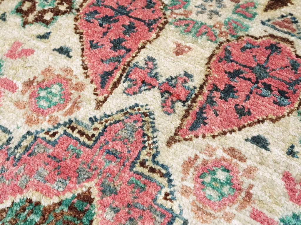 2x3 Ft Pink & Beige Mamluk Rug - Oriental Accent Rug