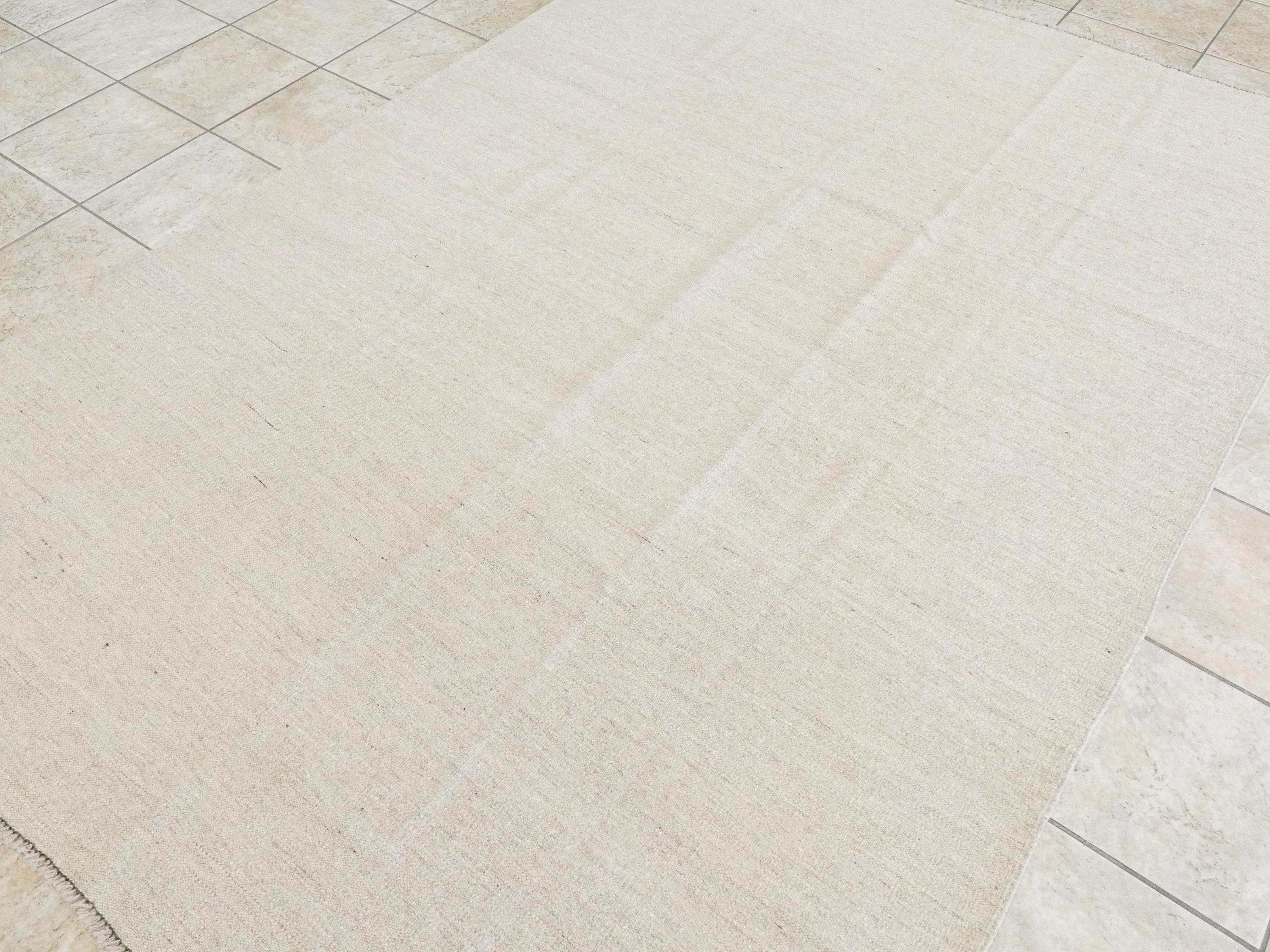 6x9 Ft Beige Kilim Rug - Flat Weave Afghan Rug