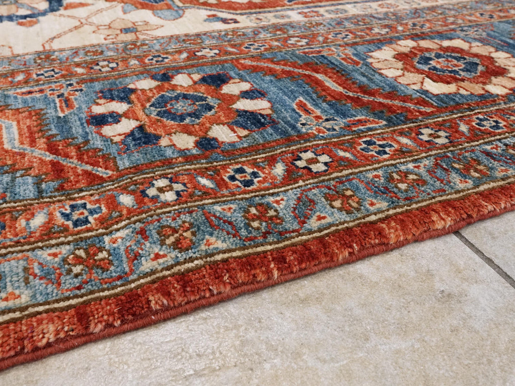 9x12 Ft Red Serapi Rug - Hand Knotted Afghan Oriental Rug