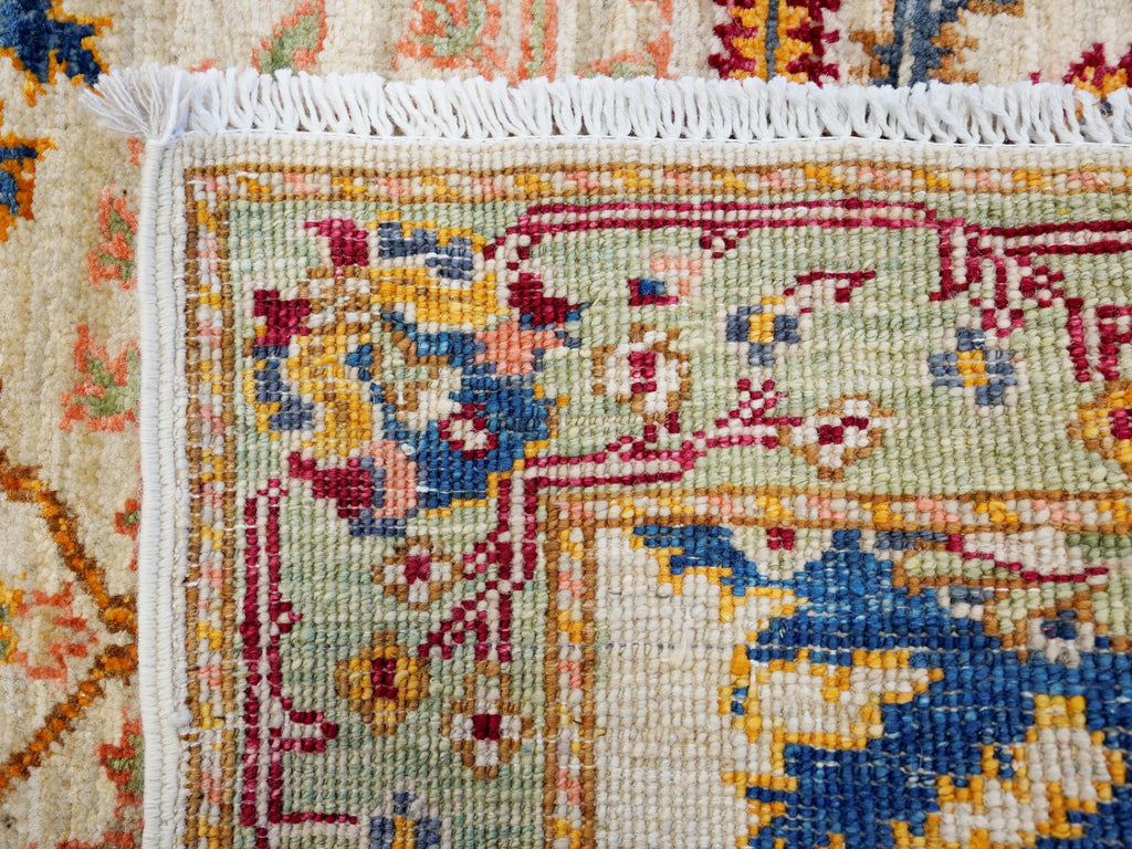 10 Ft Beige Serapi Runner Rug - Hand Knotted Hallway Rug - Persian Design