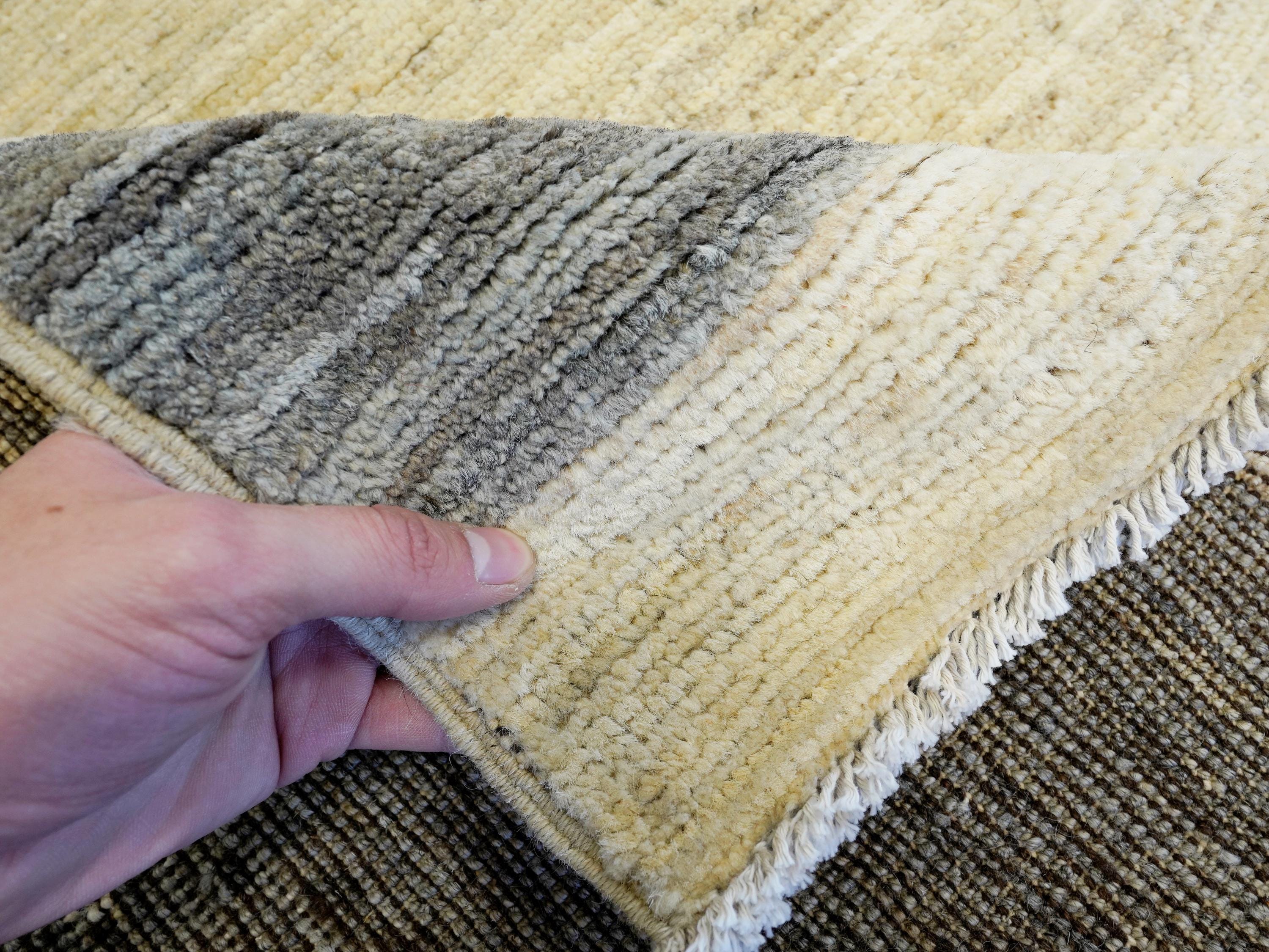 10x14 Ft Light Blue Gabbeh Rug - Hand Knotted Oriental Wool Rug