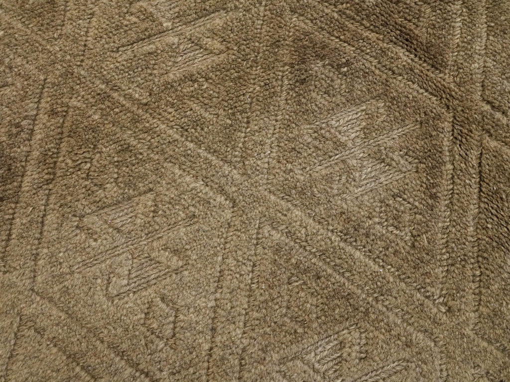 5x6 Ft Hand Knotted Wool Kilim Rug - Brown Tribal Rug - Vintage Afghan