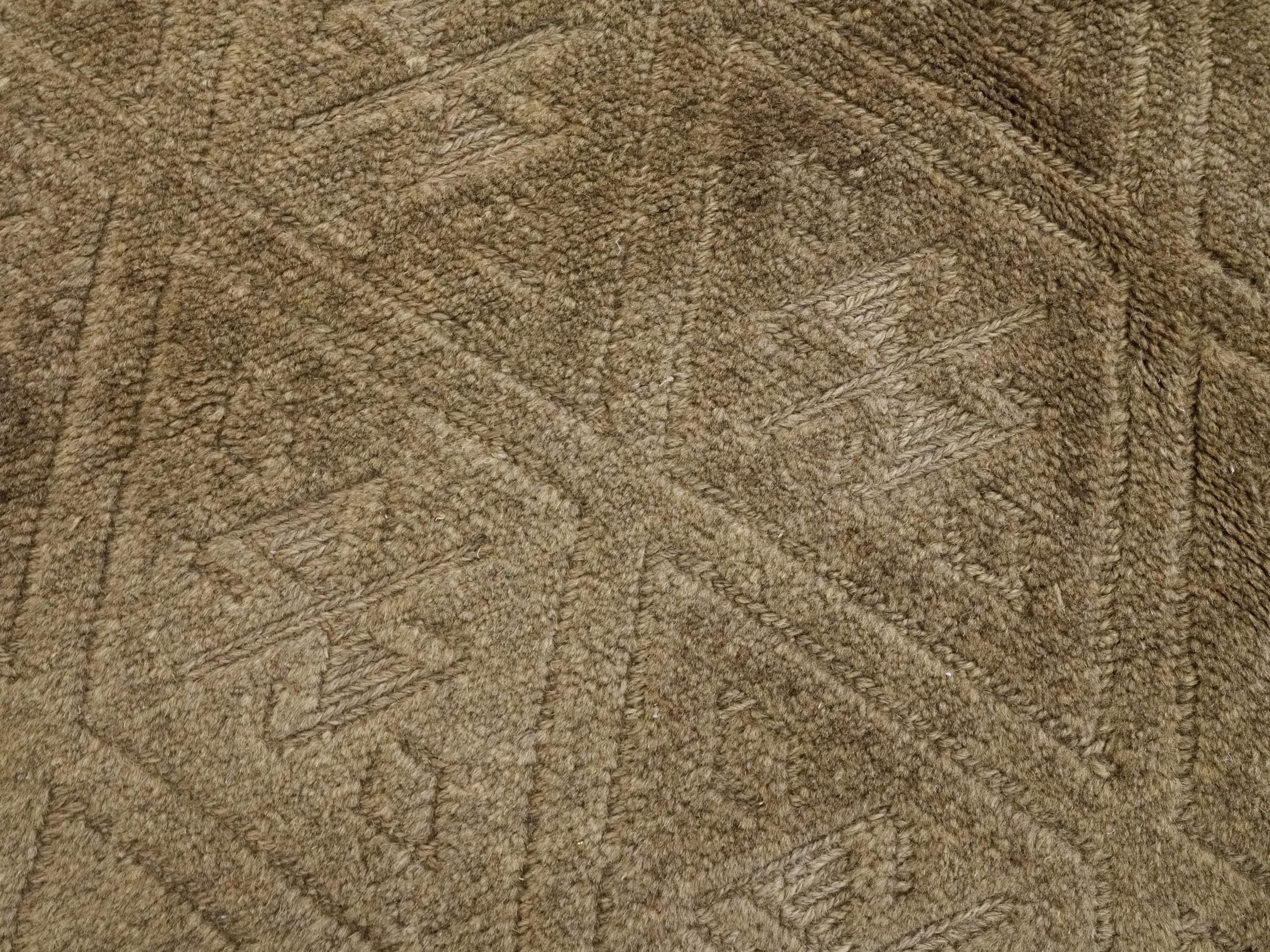 5x6 Ft Hand Knotted Wool Kilim Rug - Brown Tribal Rug - Vintage Afghan