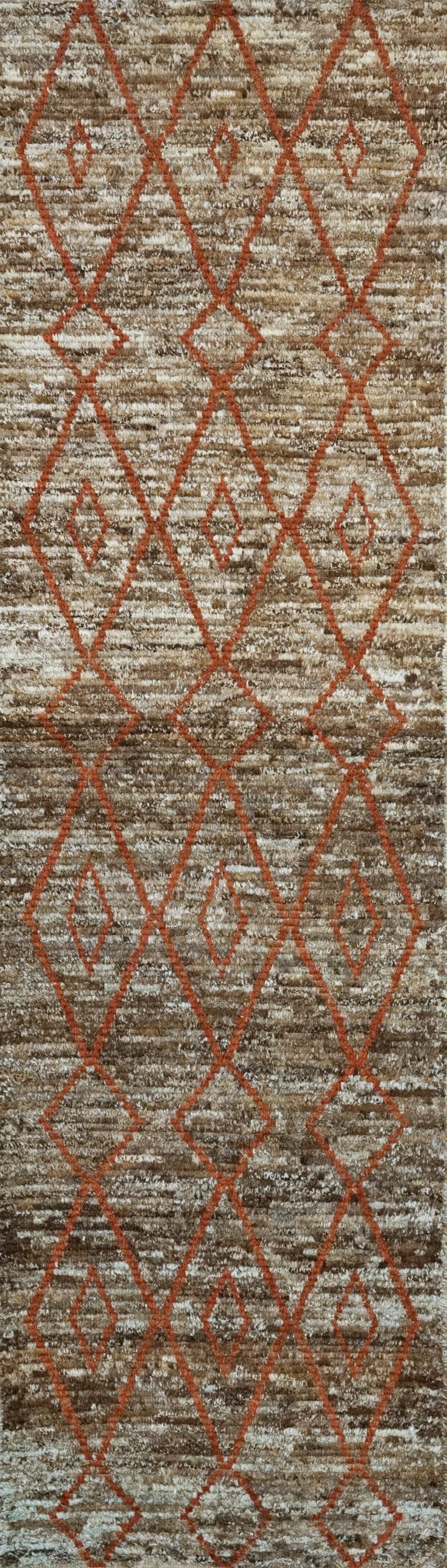 10 Ft Handmade Moroccan Runner Rug - Afghan Hallway Rug