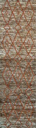 10 Ft Handmade Moroccan Runner Rug - Afghan Hallway Rug