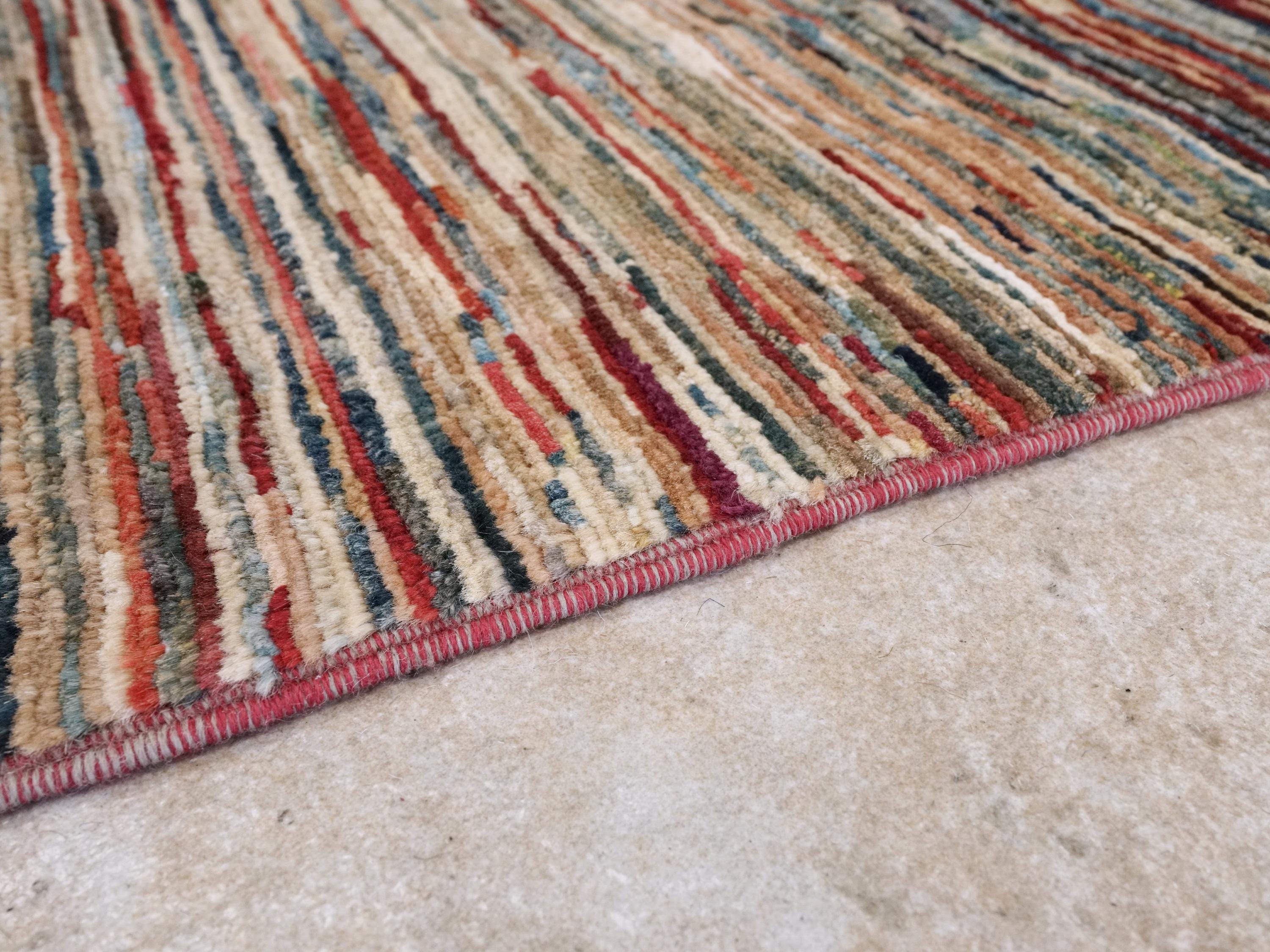 8x10 Ft Colorful Handmade Gabbeh Rug - Afghan Wool Area Rug