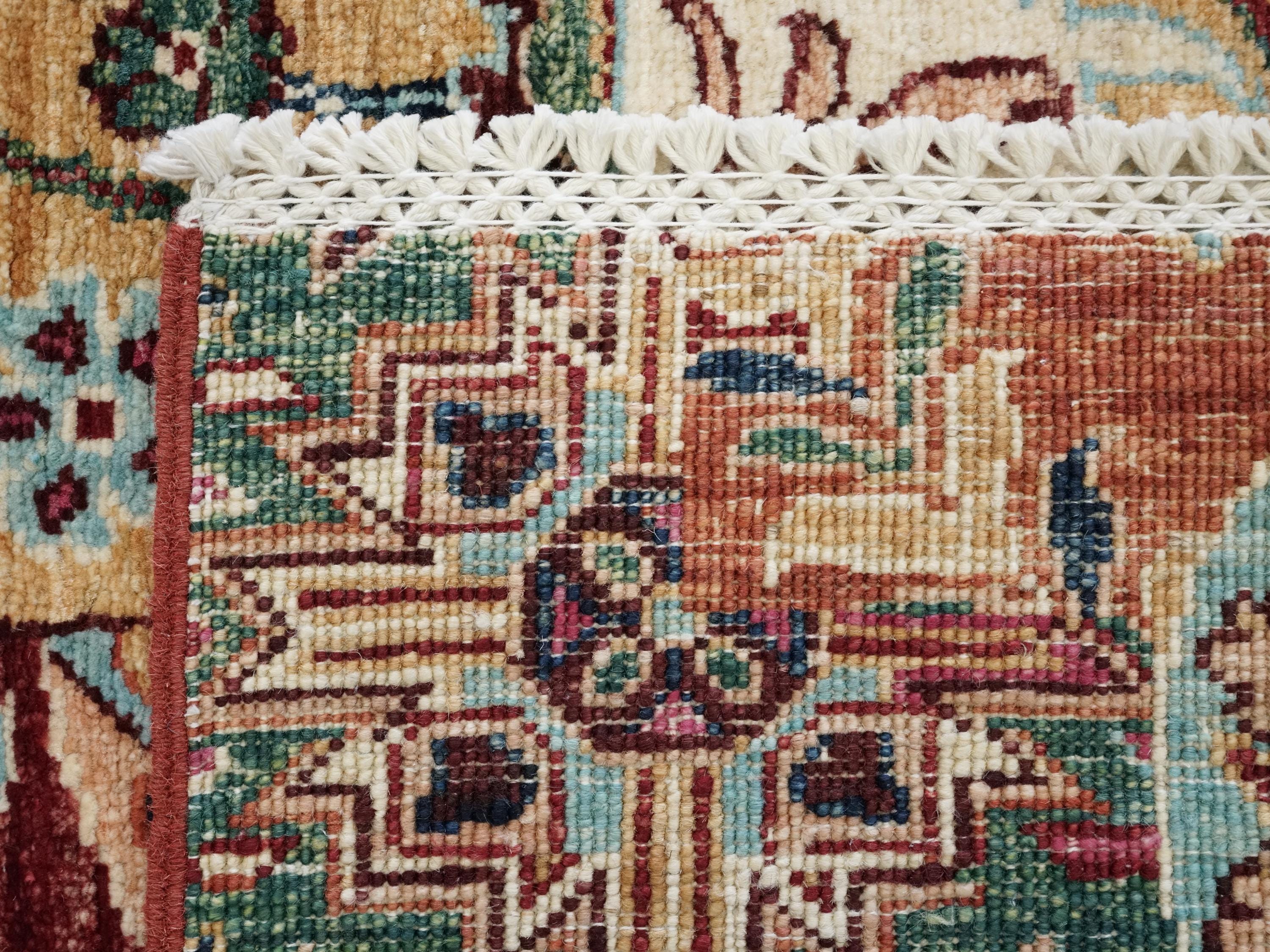 3x4 Ft Hand Knotted Gabbeh Wool Rug - Oriental Area Rug
