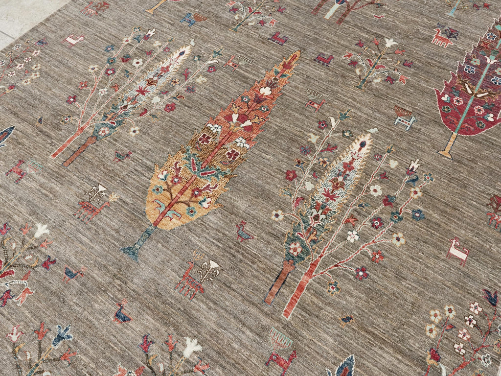 7x10 Ft Brown Serapi Rug - Handmade Wool Area Rug