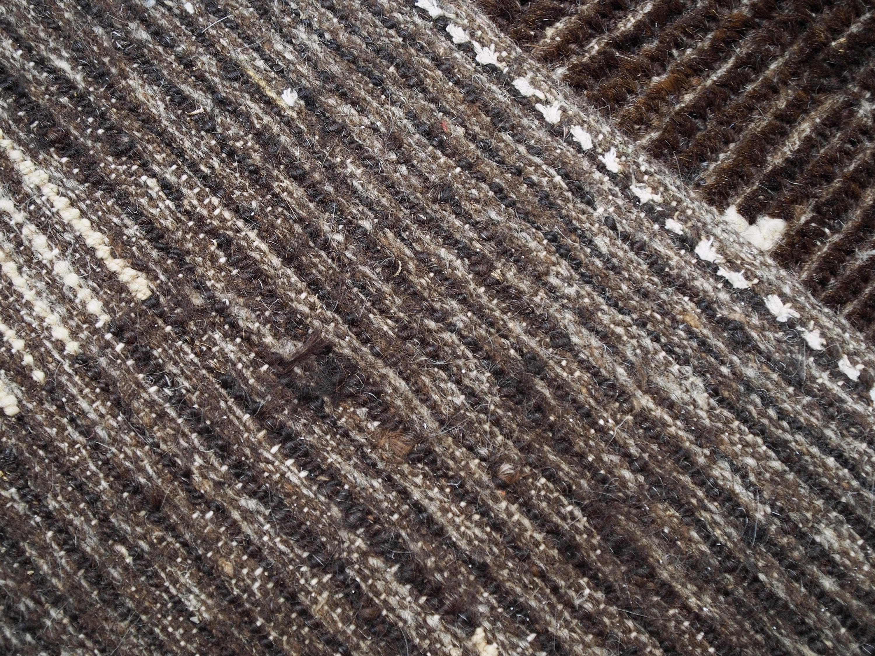9x12 Ft Dark Brown Moroccan Rug - Hand Knotted Afghan Area Rug