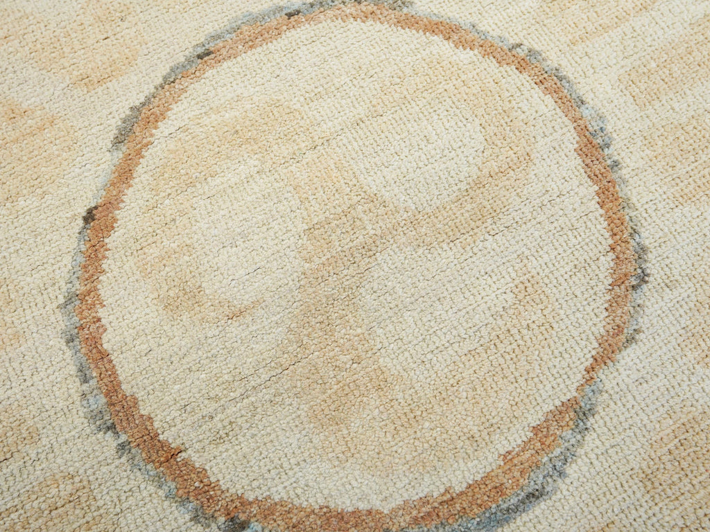 6x9 Ft Antique Tibetan Rug - Beige & Brown Chinese Design