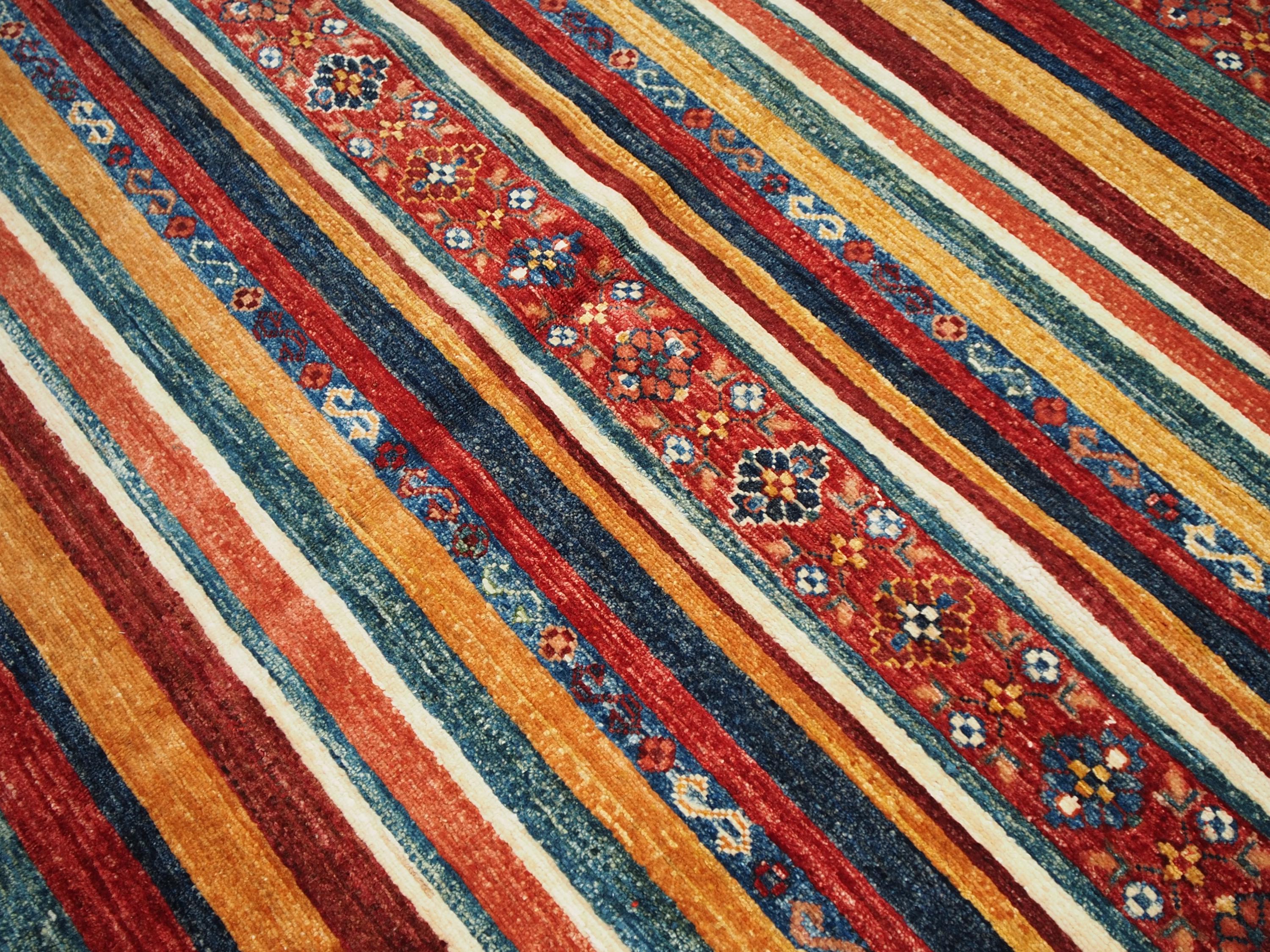 7x7 Ft Red Khorjin Rug - Hand Knotted Round Oriental Rug