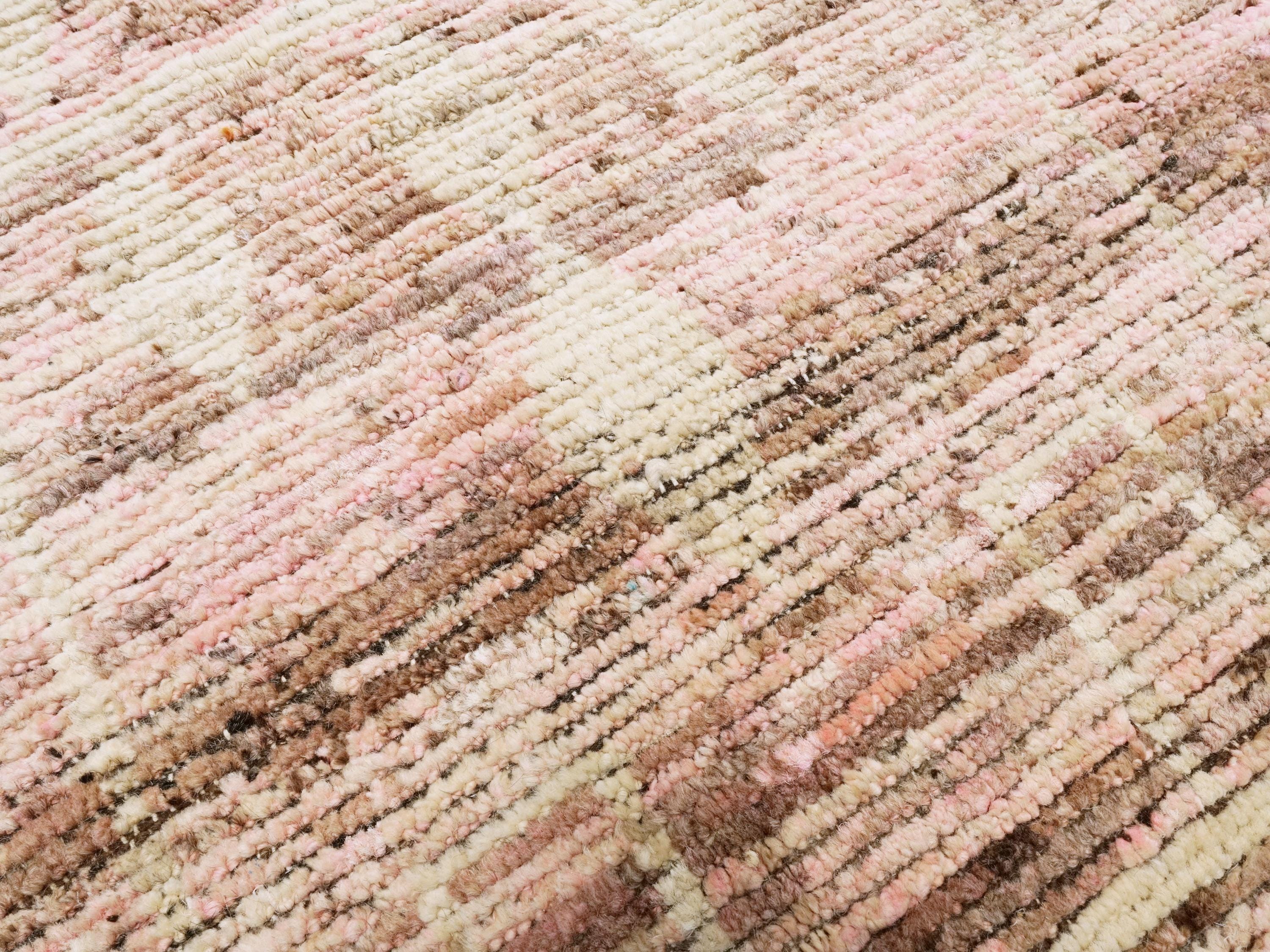 6x9 Ft Pink Moroccan Rug - Afghan Handmade Area Rug