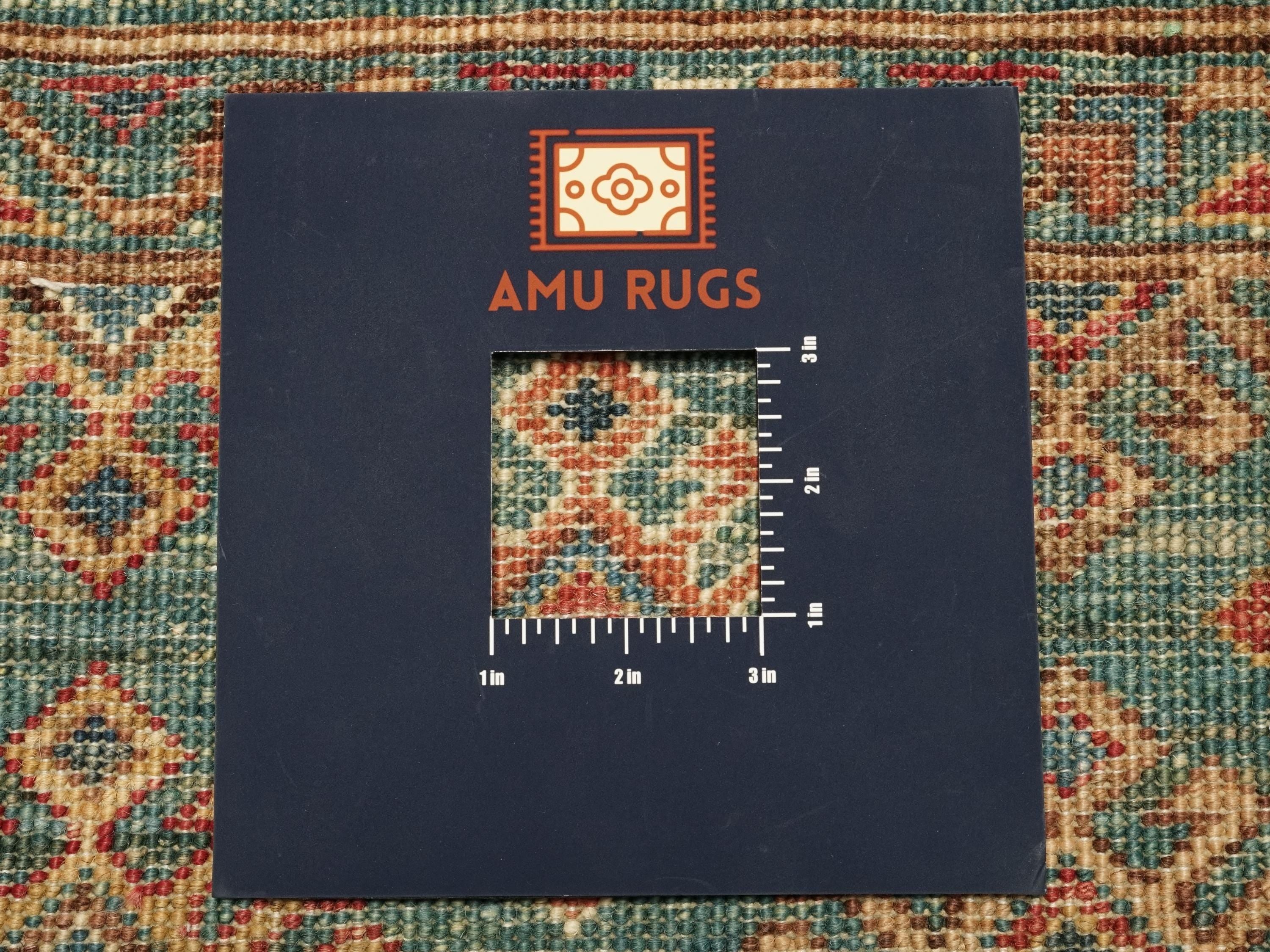 3x5 Ft Green Khorjin Rug - Afghan Wool Area Rug