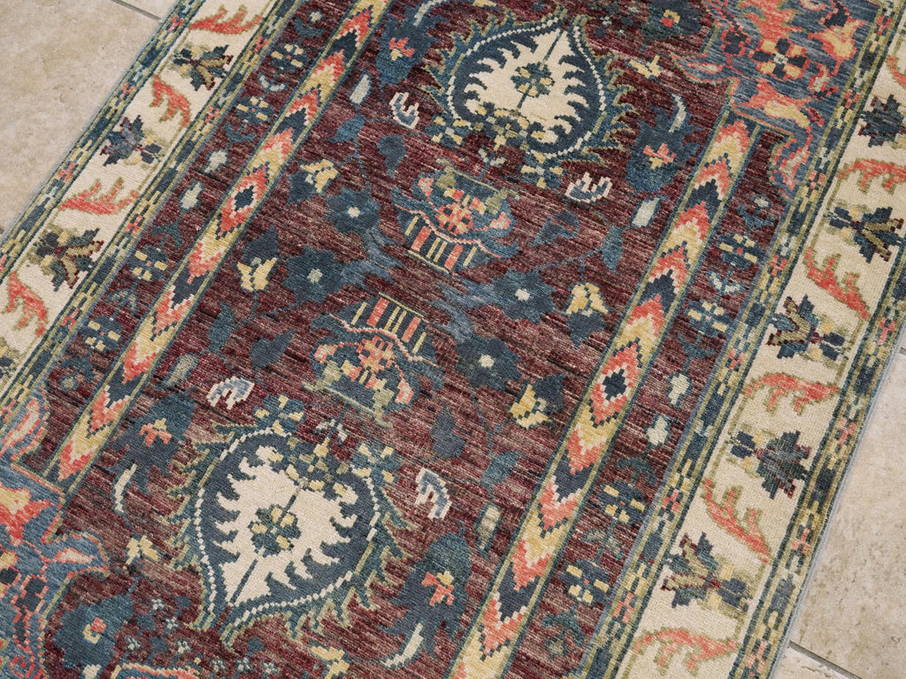 3x5 Ft Hand Knotted Serapi Rug - Traditional Area Rug