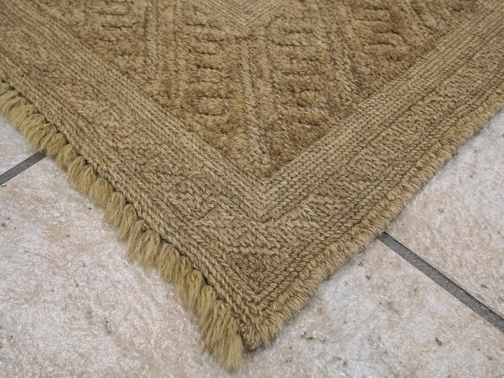 5x6 FT Vintage Hand Knotted Wool Kilim Rug - Brown Tribal Area Rug