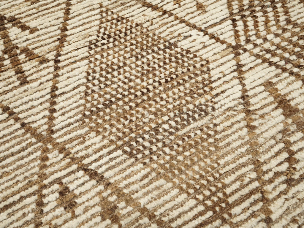 10 Ft Beige Moroccan Runner Rug - Afghan Wool Runner