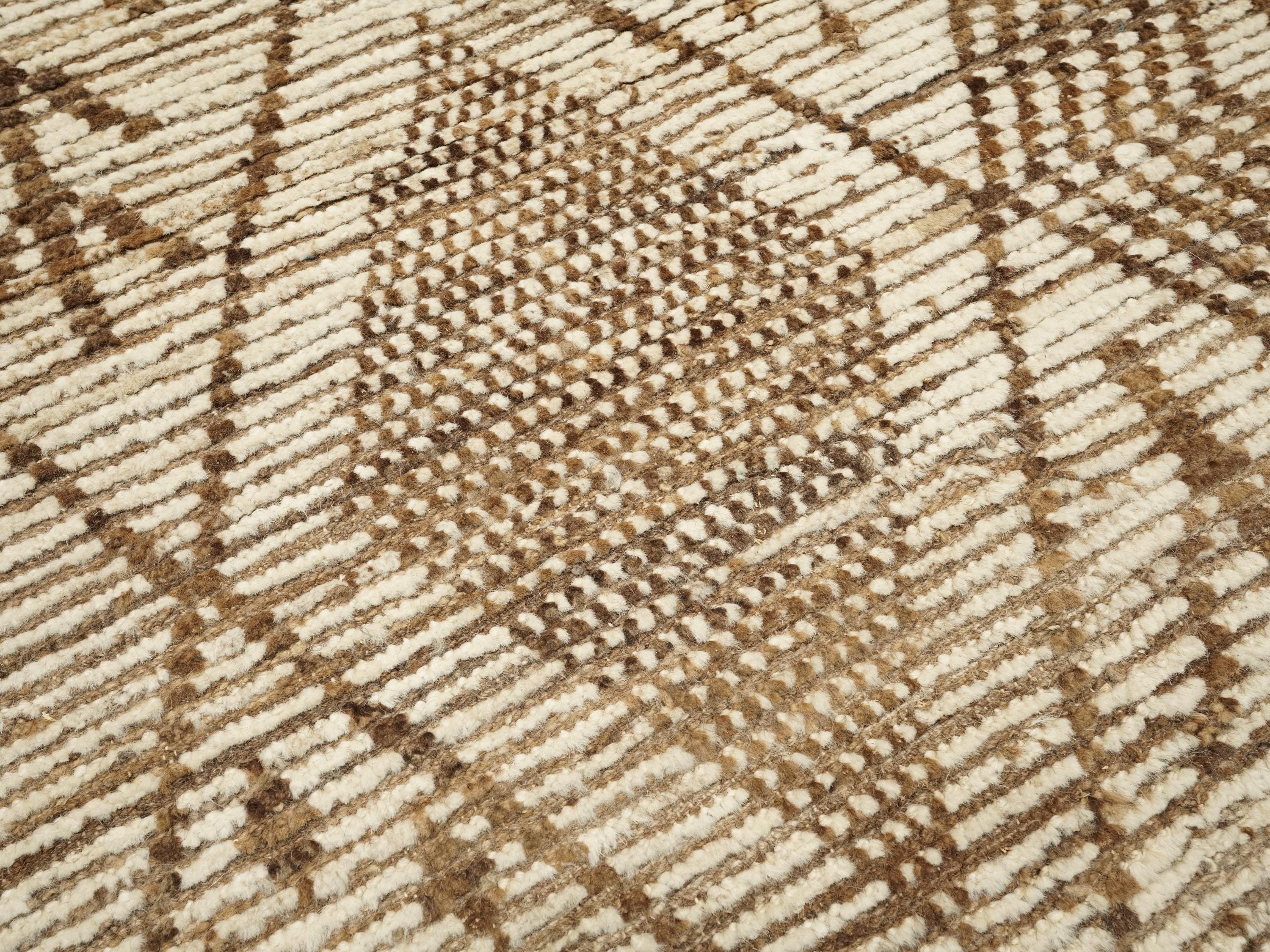 10 Ft Beige Moroccan Runner Rug - Afghan Wool Runner