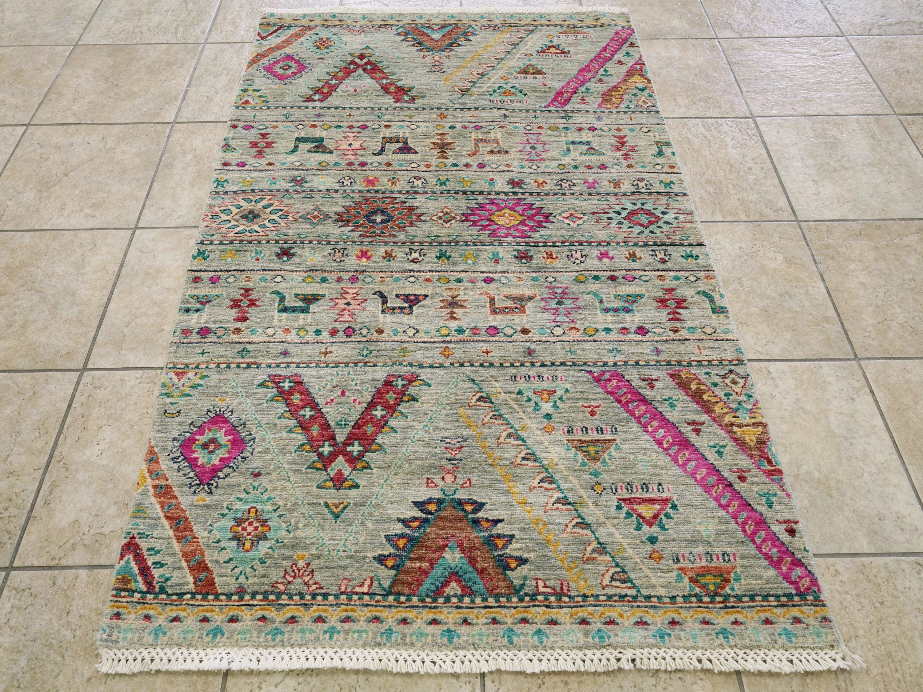 3x5 Ft Cyran Khorjin Rug - Traditional Tribal Design