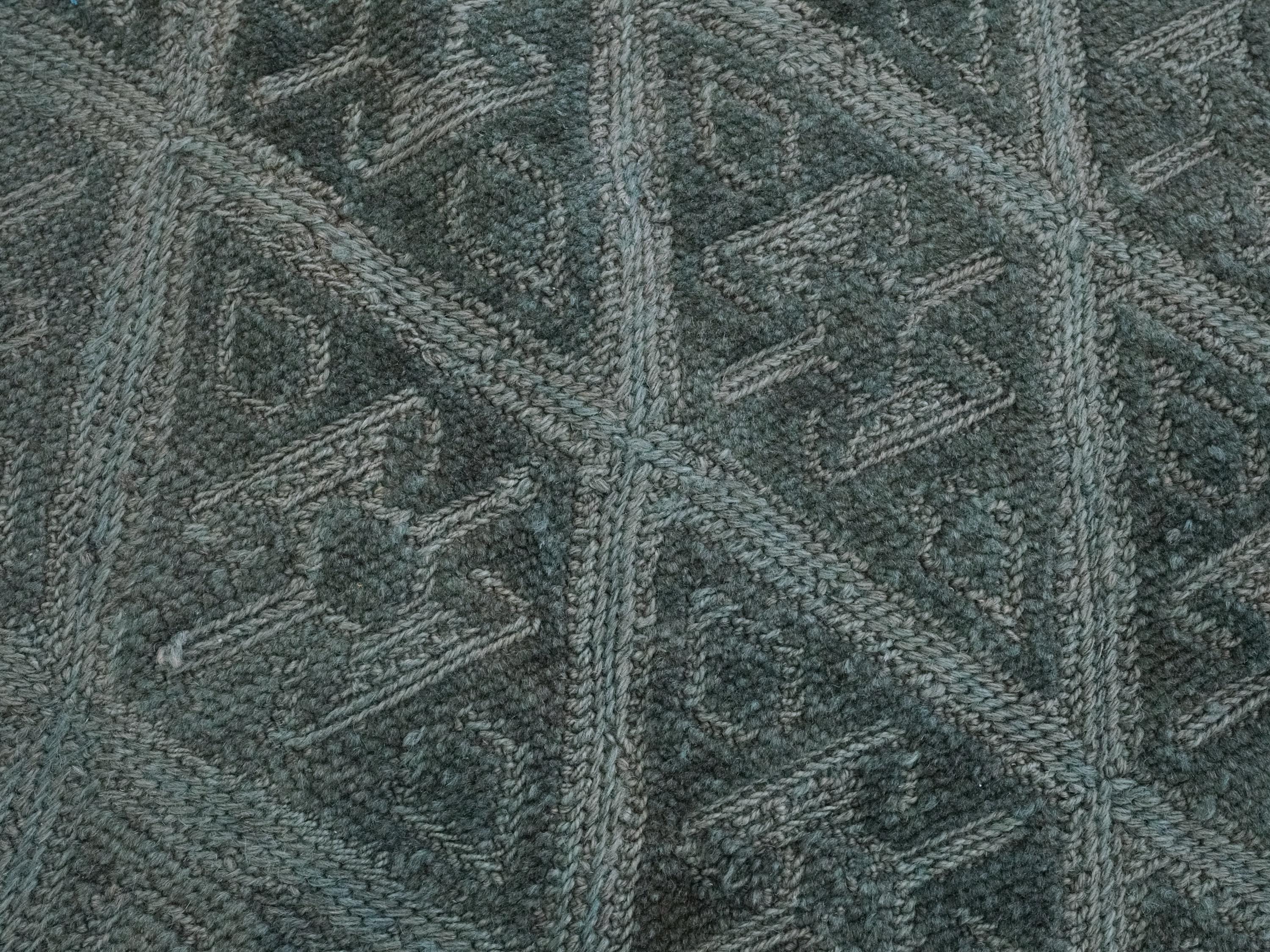 5x6 Ft Vintage Blue Tribal Kilim Rug - Hand Knotted Afghan Wool