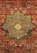 2x3 Ft Red Mamluk Rug - Hand Knotted Oriental Rug