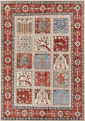 5x7 Ft Hand Knotted Red Heriz Rug - Wool Oriental Rug