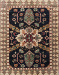 2x3 Ft Hand Knotted Dark Blue Bidjar Rug - Persian Accent Rug