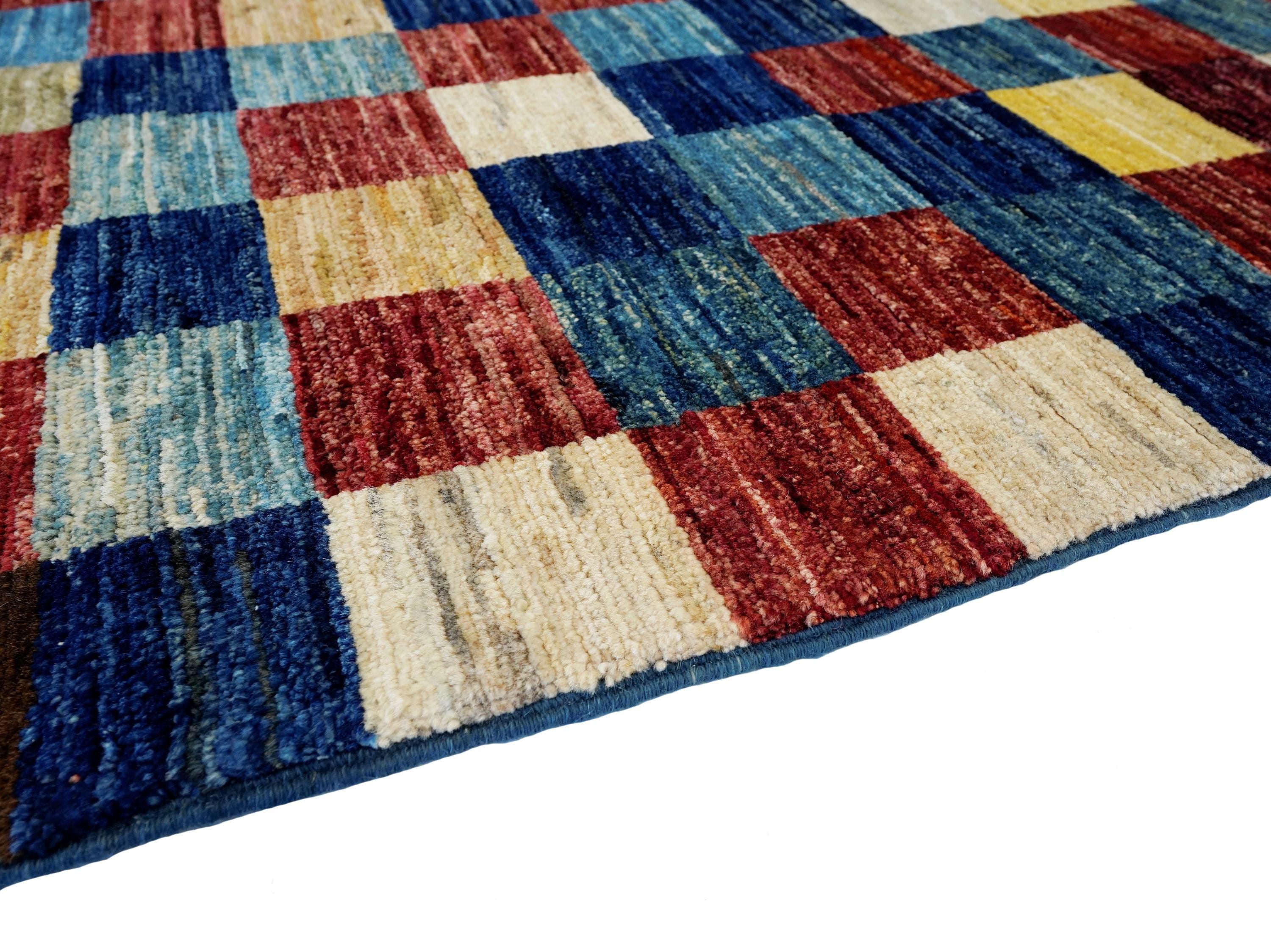 8x10 Ft Colorful Handmade Gabbeh Rug - Afghan Wool Area Rug