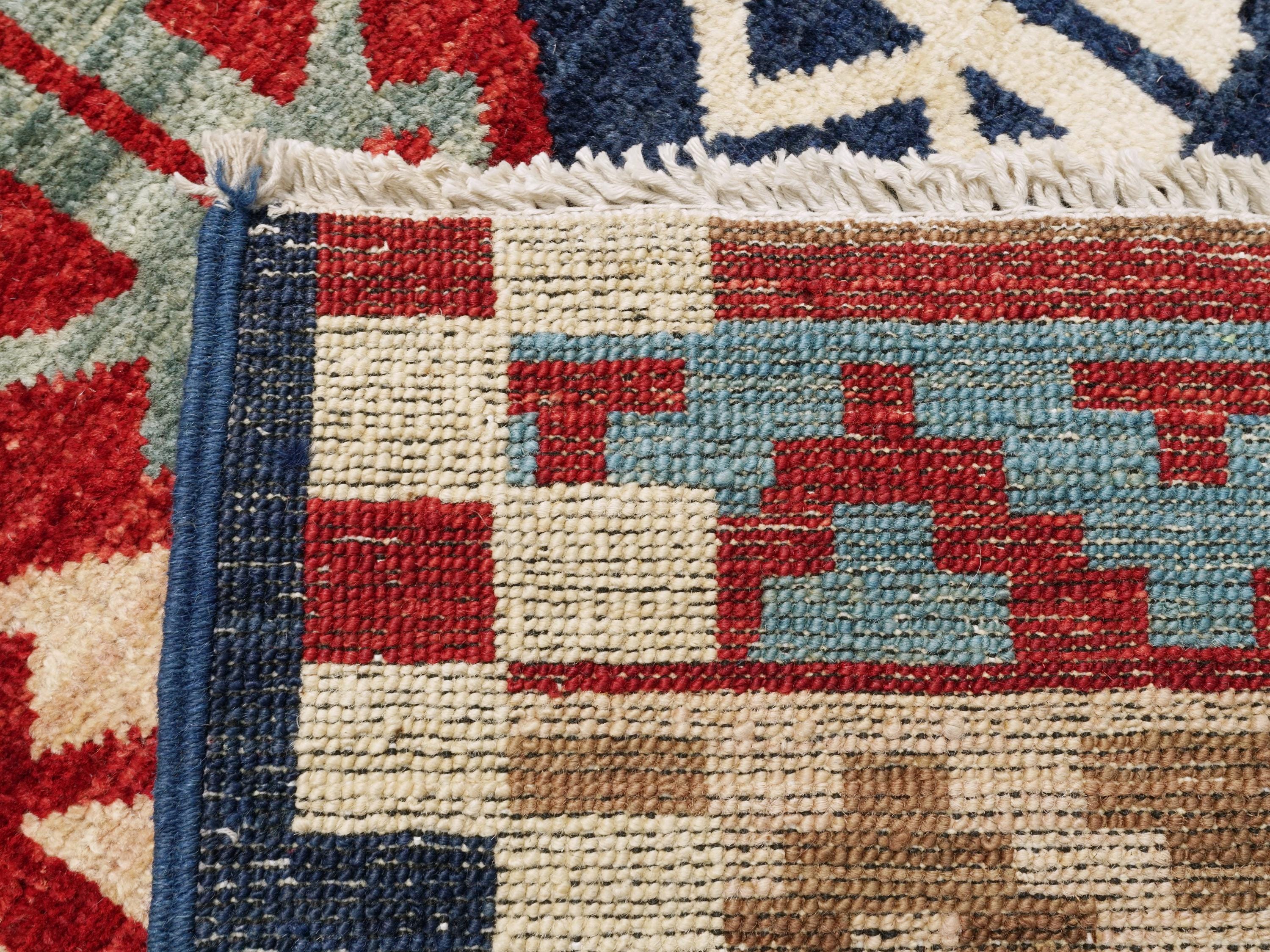 7x10 Ft Red Gabbeh Rug - Hand Knotted Tribal Area Rug