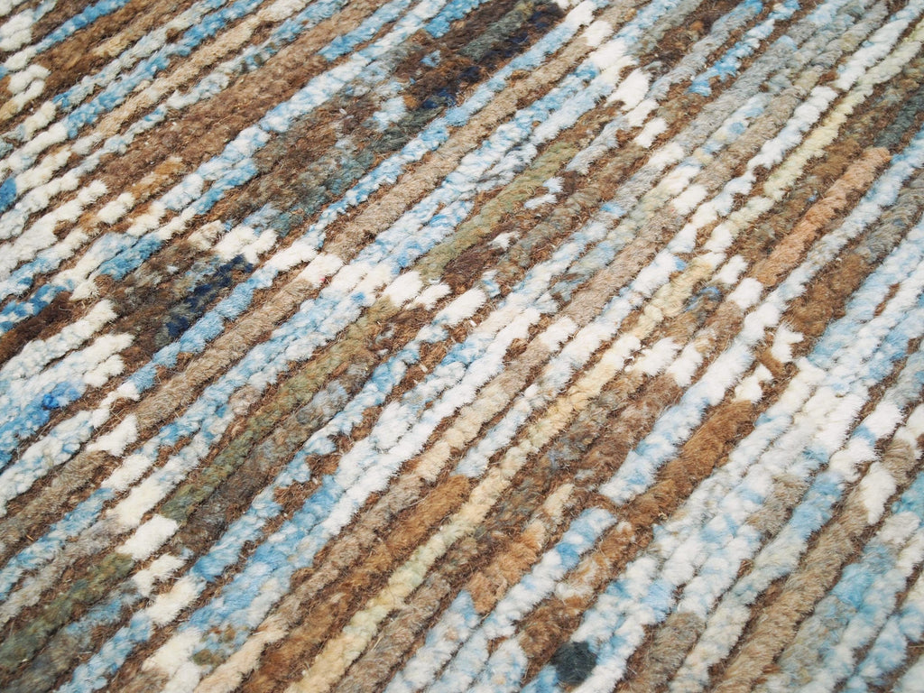 4x6 Ft Blue Moroccan Rug - Hand Knotted Wool Area Rug