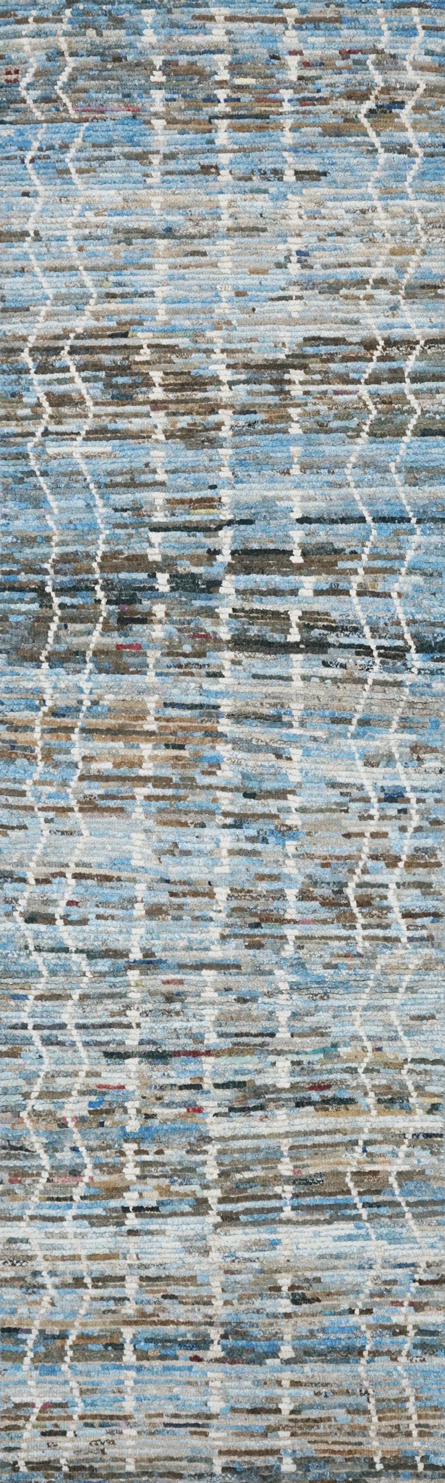 10 Ft Handmade Wool Moroccan Runner Rug - Afghan Rug