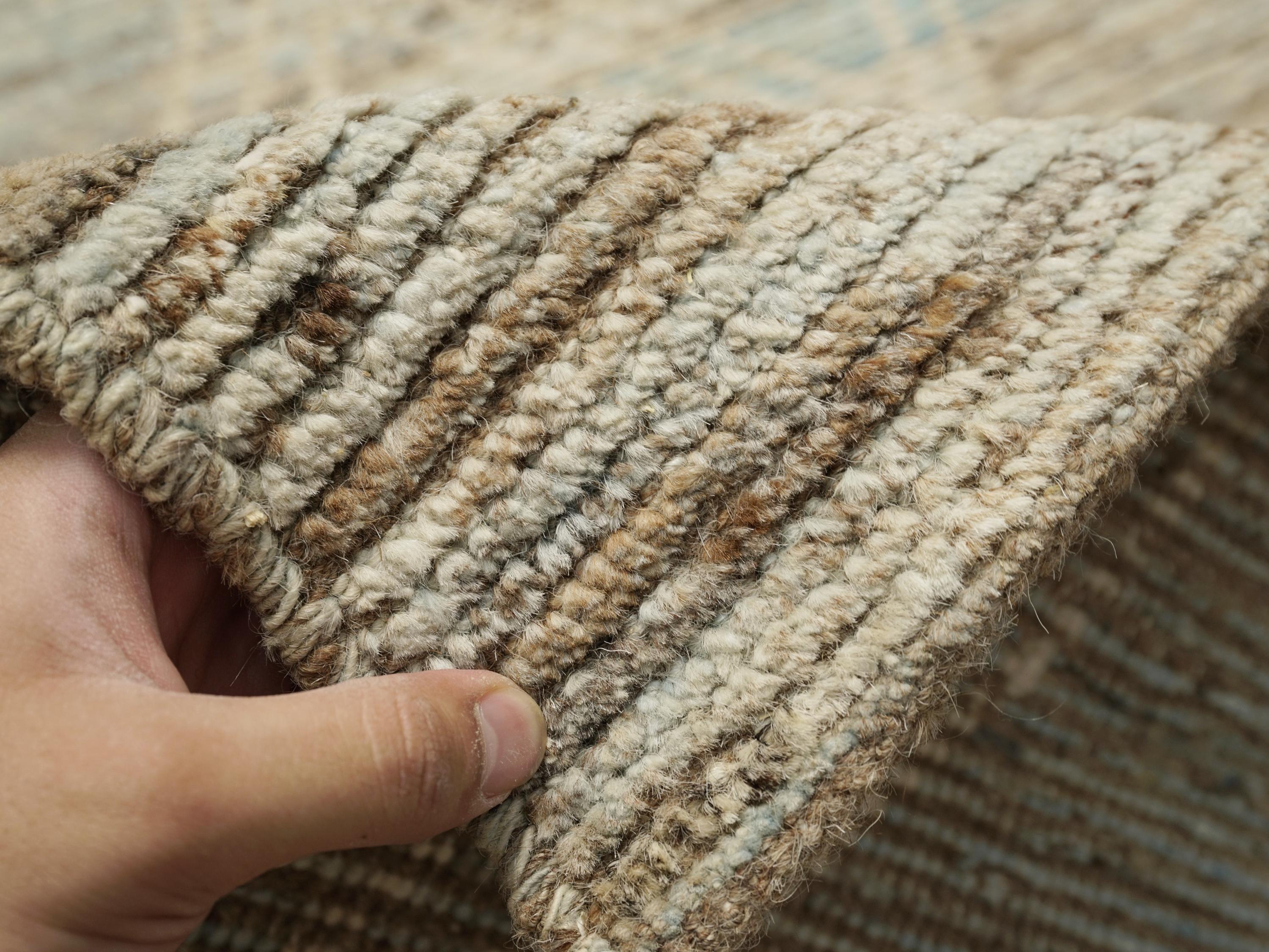 10 Ft Handmade Beige Moroccan Runner Rug - Afghan Wool Rug