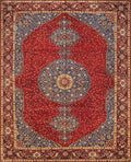 10x14 Ft Red Serapi Rug - Hand Knotted Wool Medallion Rug