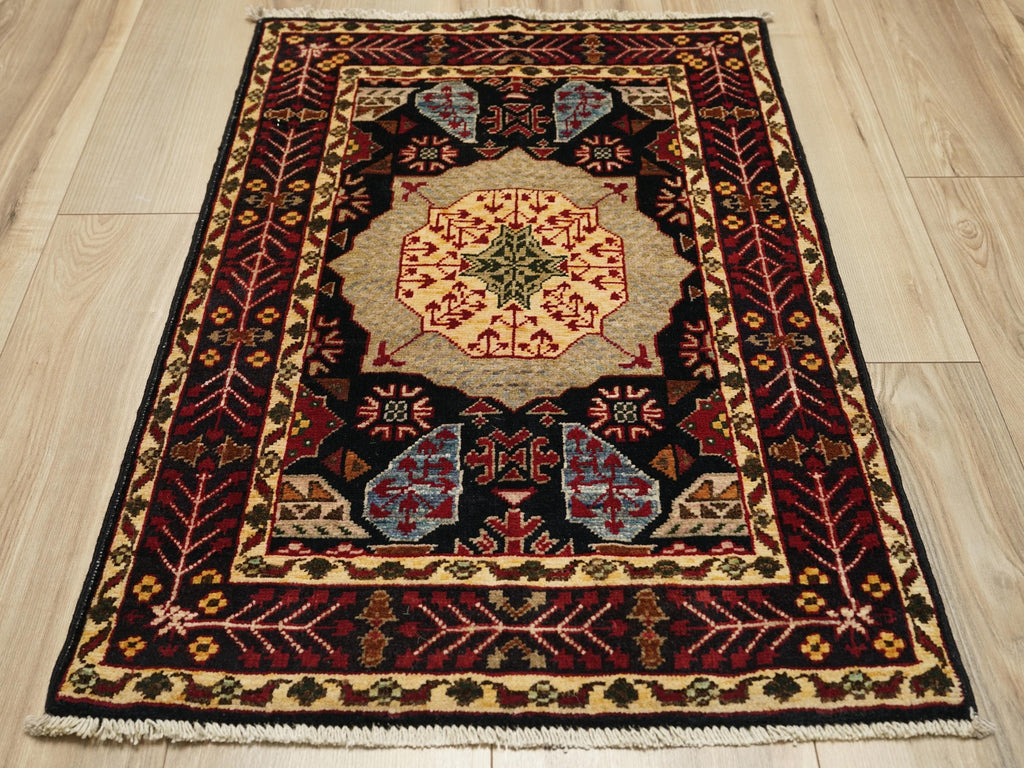 2x3 Ft Hand Knotted Mamluk Rug - Oriental Accent Rug