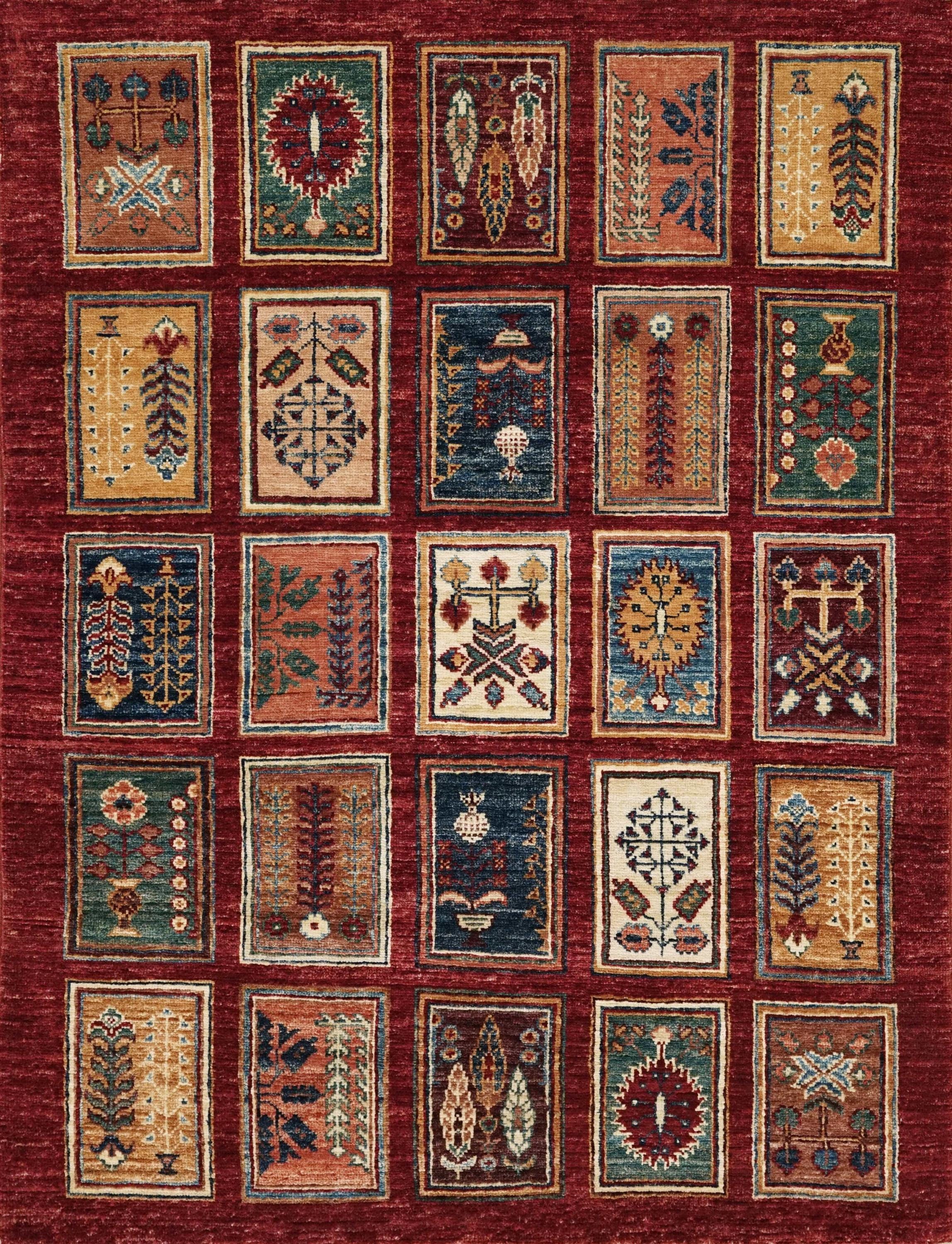 3x5 Ft Handmade Red Heriz Rug - Afghan Wool Rug