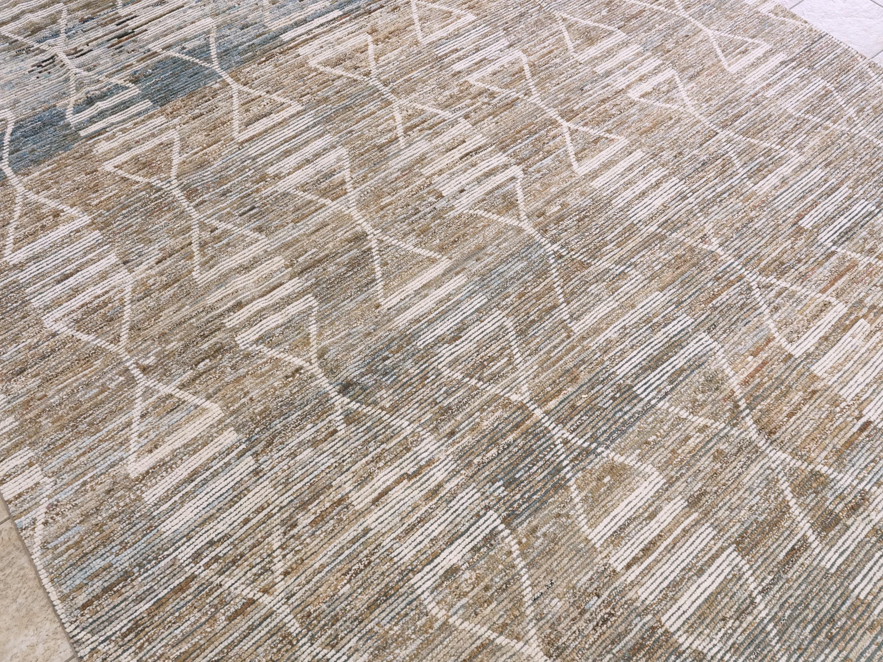 9x12 Ft Brown Moroccan Rug - Area Rug - Contemporary Design