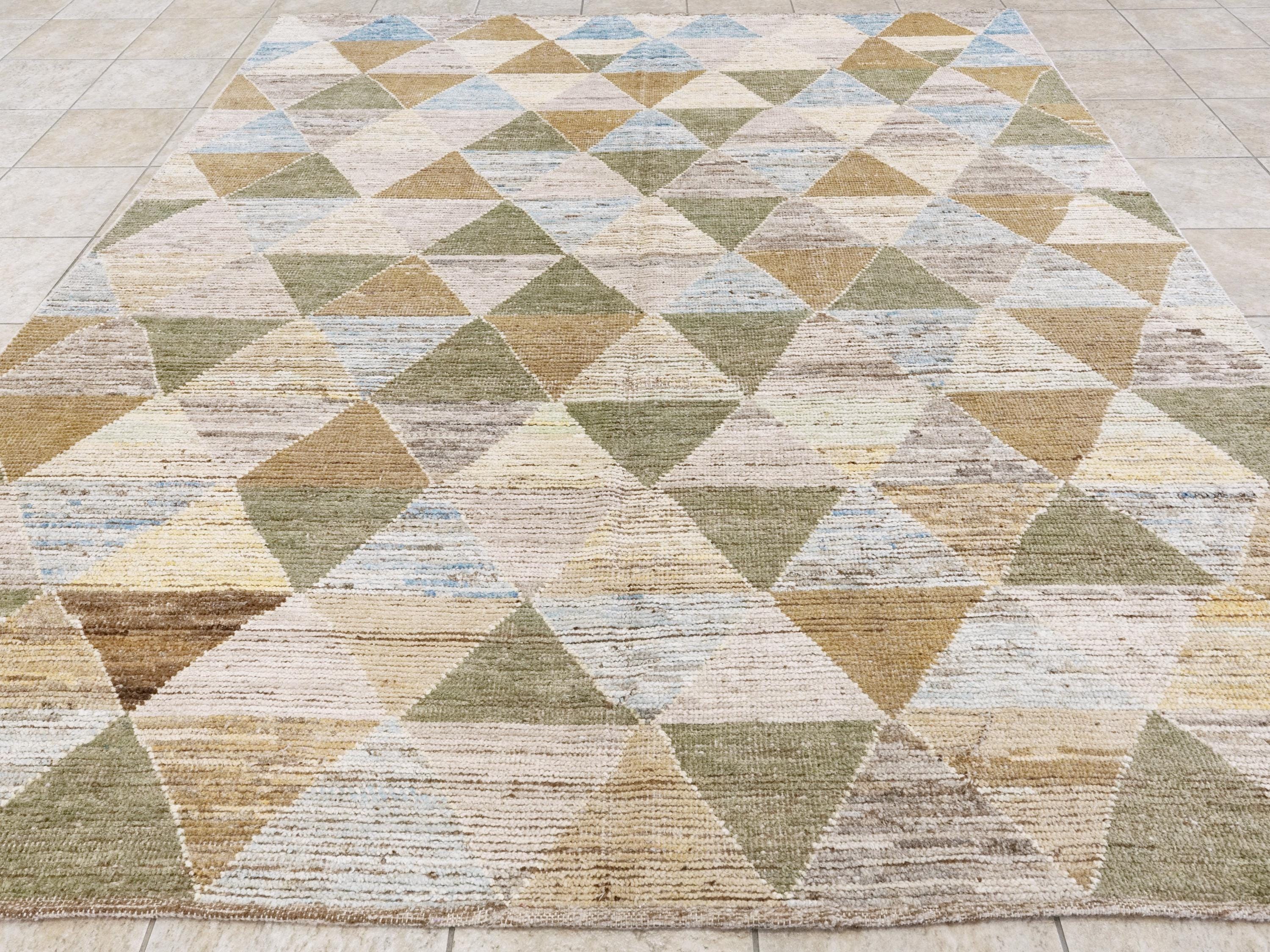 8x10 Ft Afghan Moroccan Rug - Handmade Wool Rug